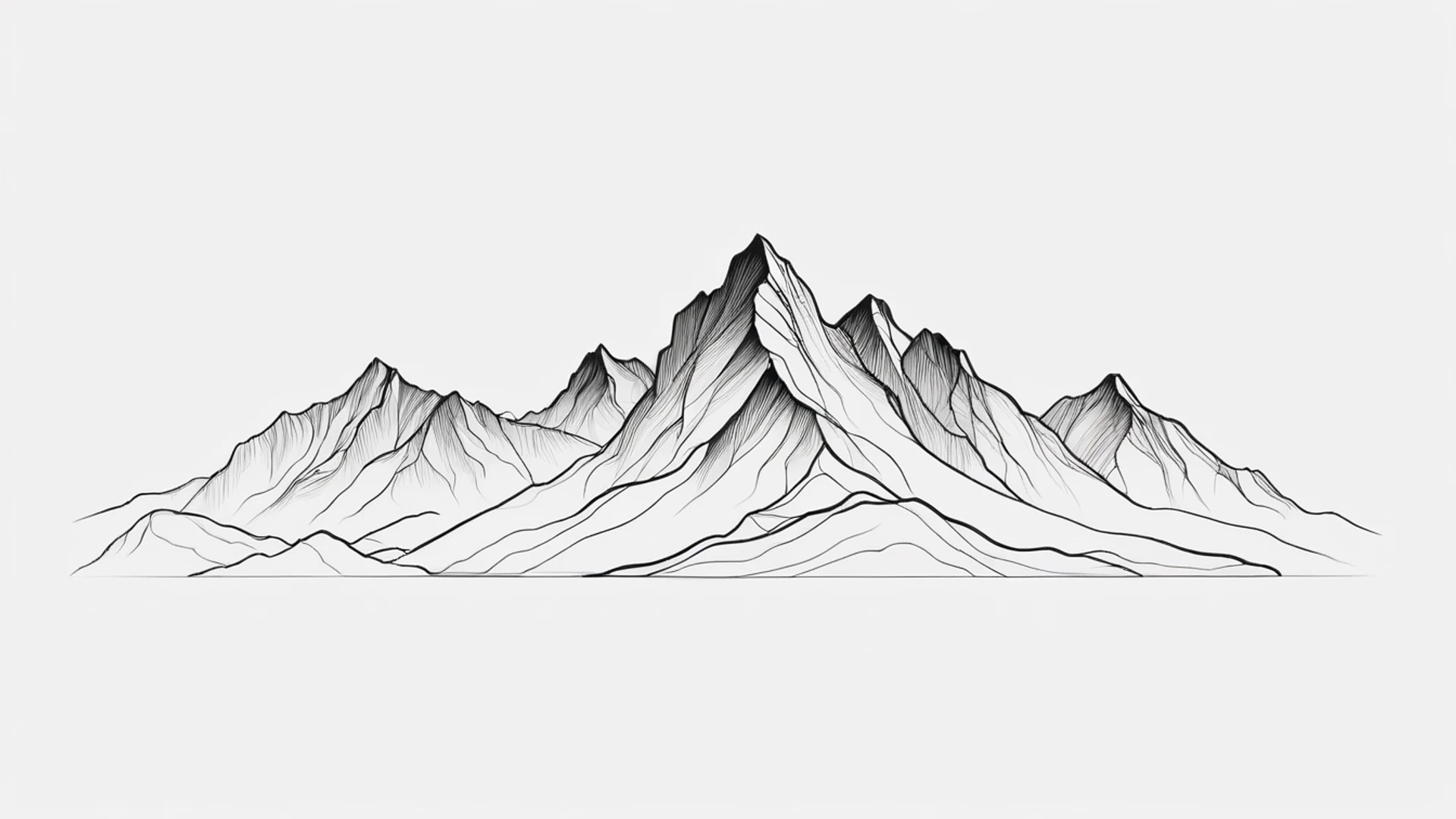 Single Line Mountain - free hd minimal wallpaper for desktop
