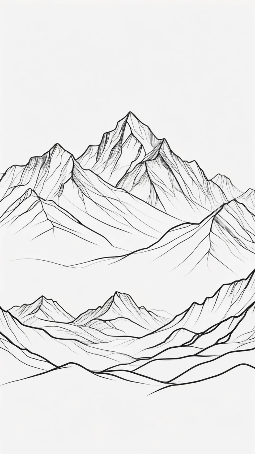Single Line Mountain - free Phone minimal wallpaper for phone