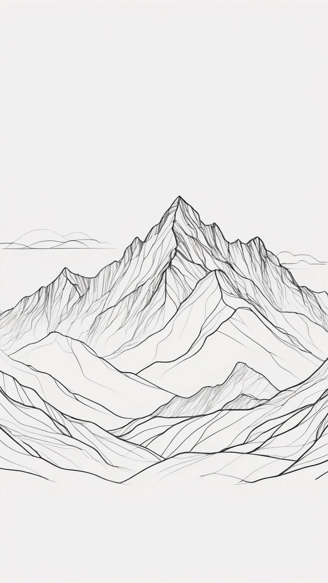 Single Line Mountain - free Phone minimal wallpaper for phone