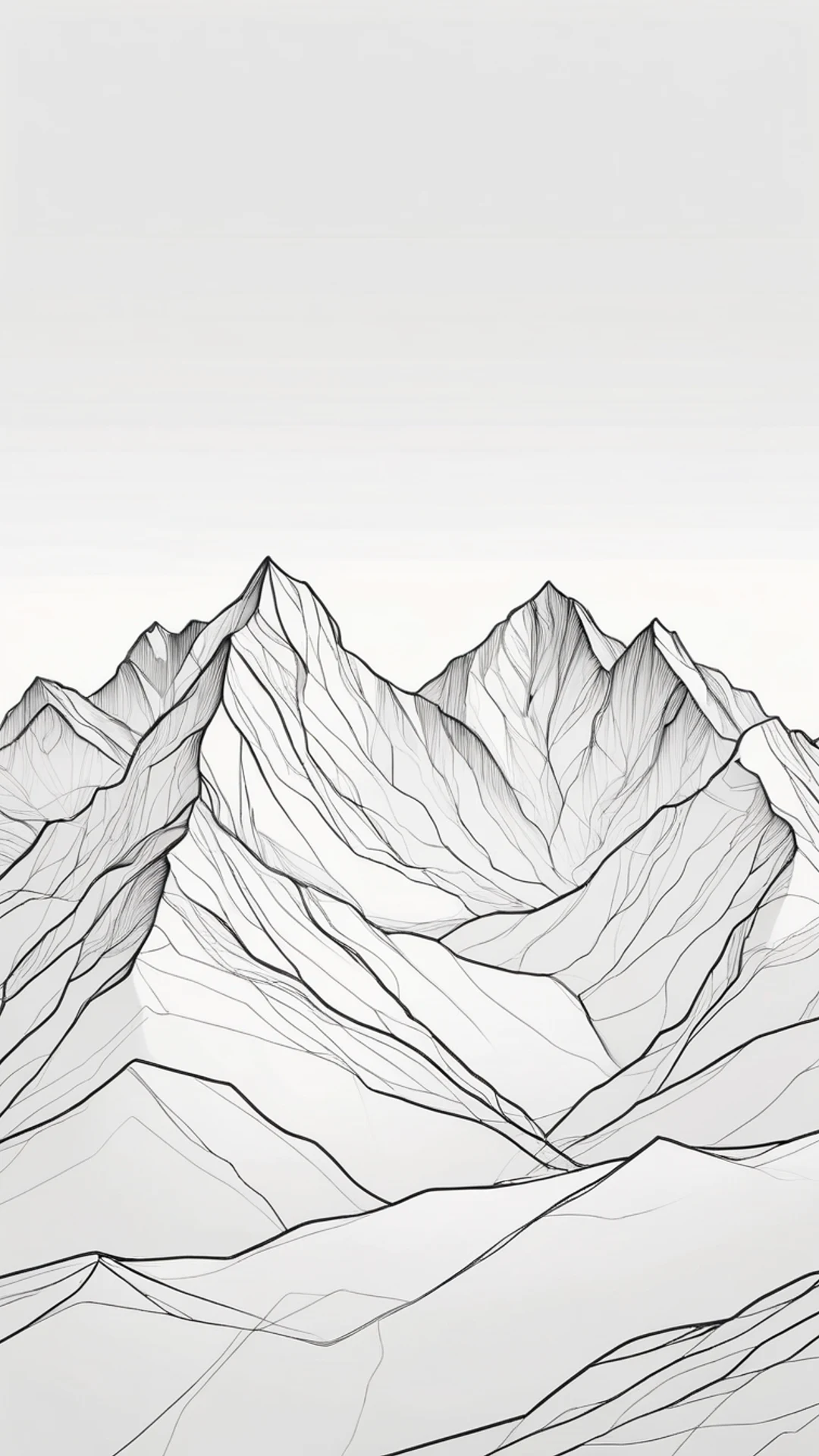 Single Line Mountain - free Phone minimal wallpaper for phone