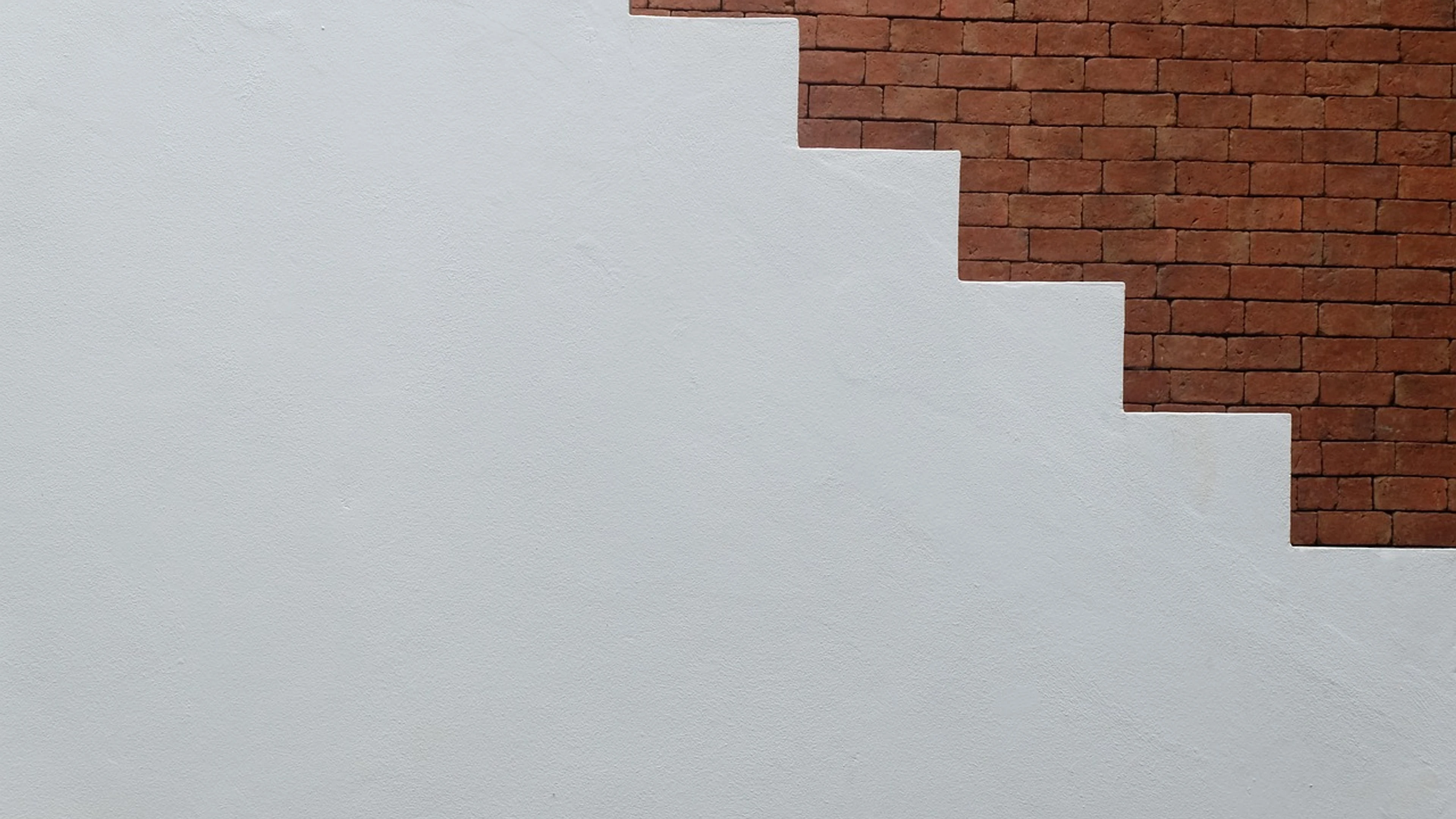 Stair wall white - free 4K Ultra HD minimal wallpaper for desktop