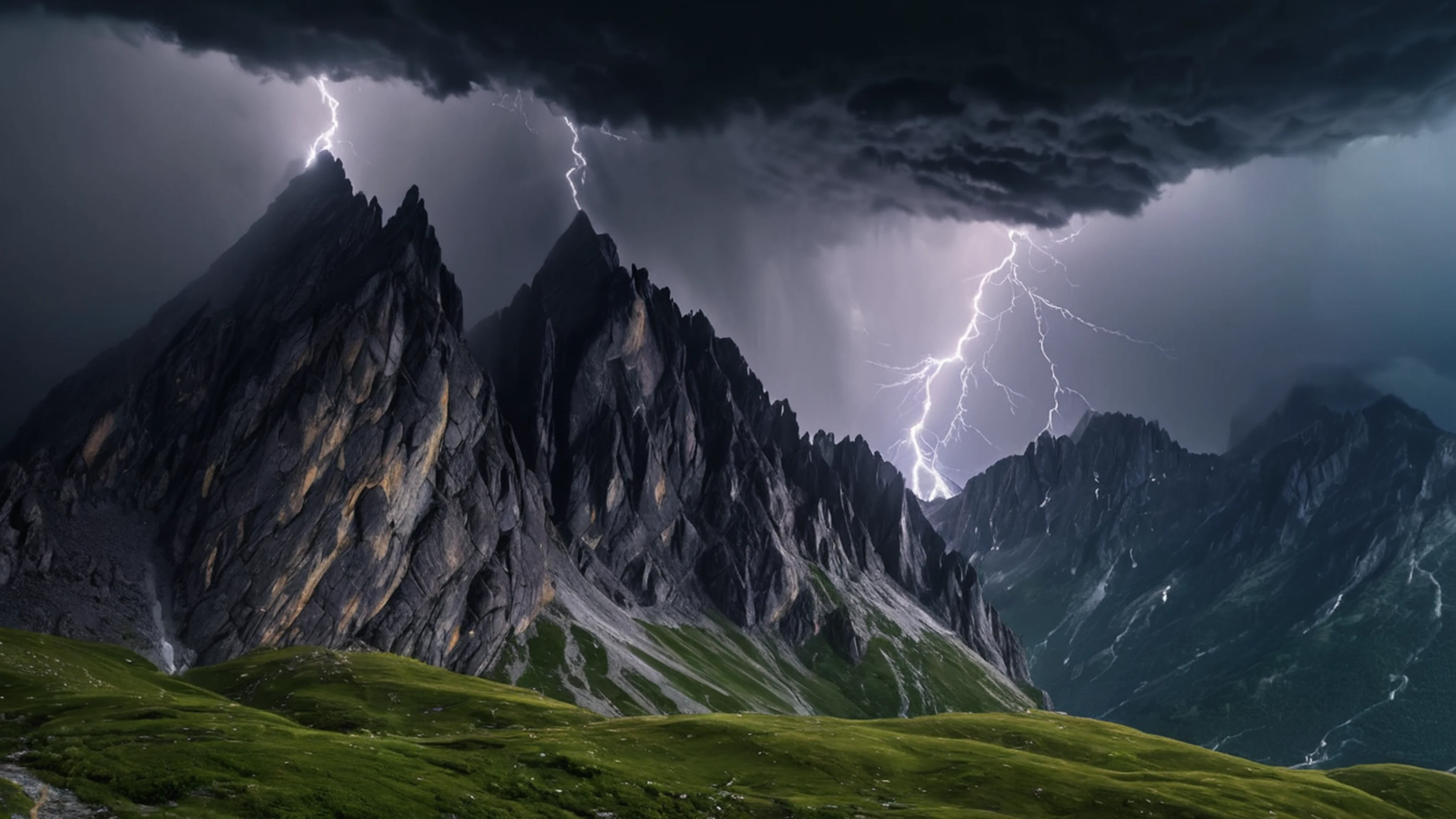 Dramatic Mountain Storm - free 4K Ultra HD mountain wallpaper for desktop
