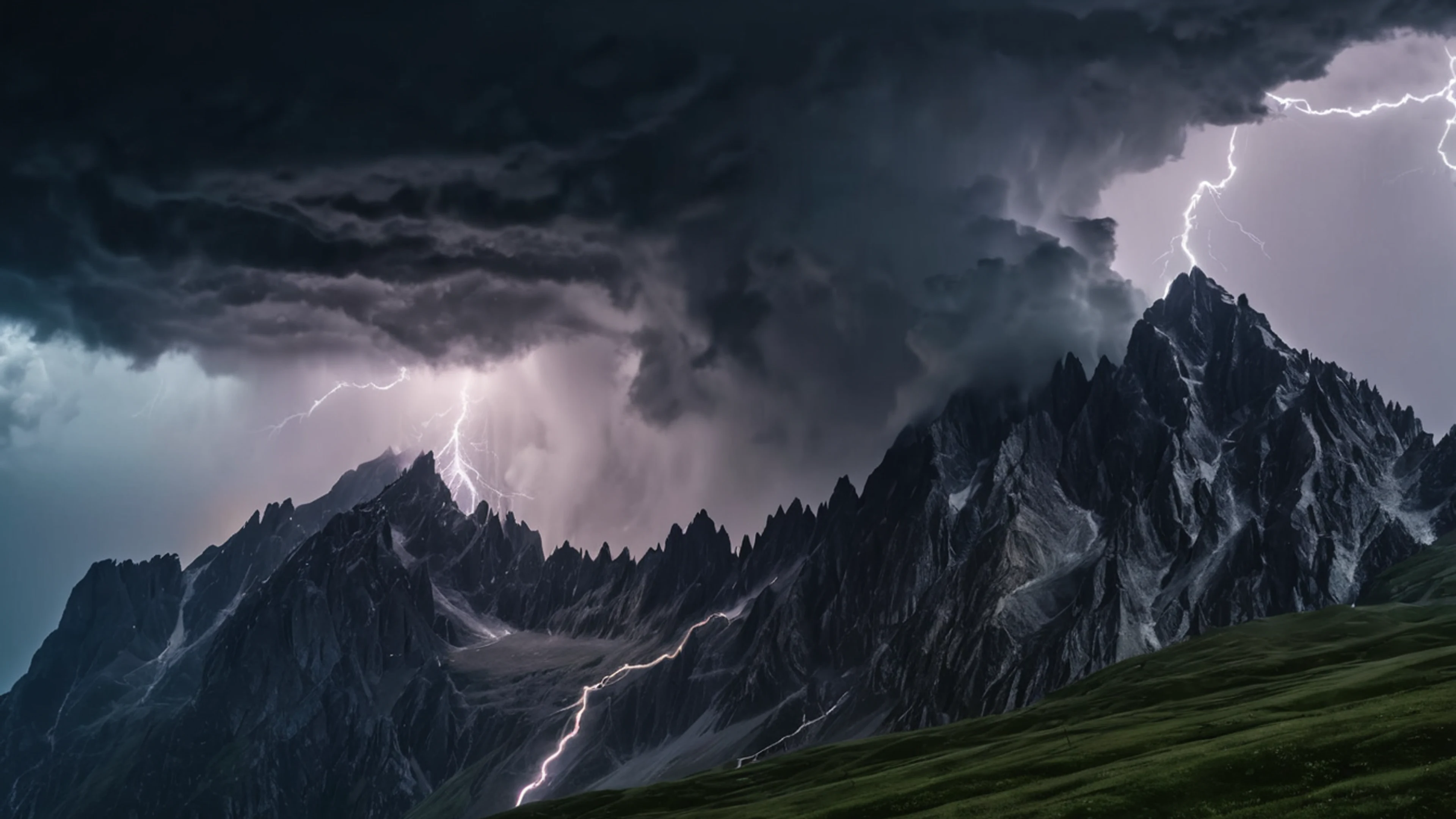 Dramatic Mountain Storm - free 4K Ultra HD mountain wallpaper for desktop