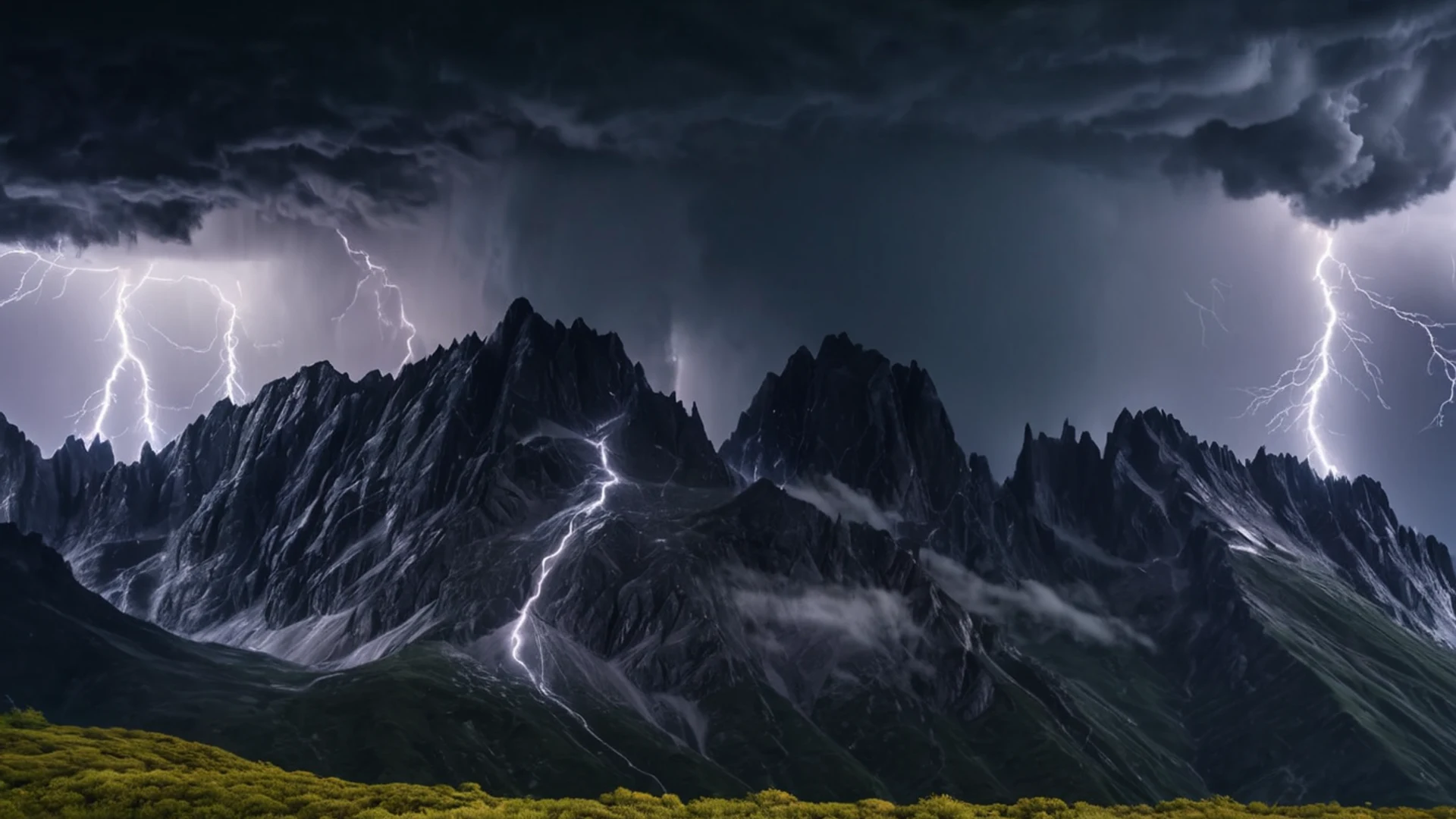 Dramatic Mountain Storm - free hd mountain wallpaper for desktop