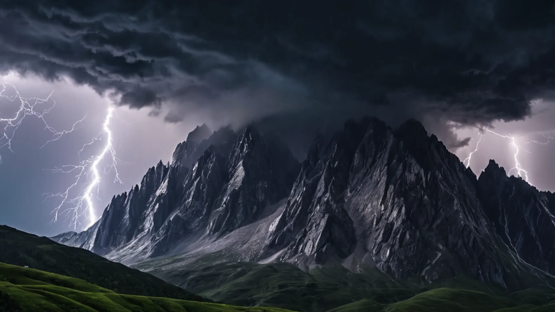 Dramatic Mountain Storm - free hd mountain wallpaper for desktop