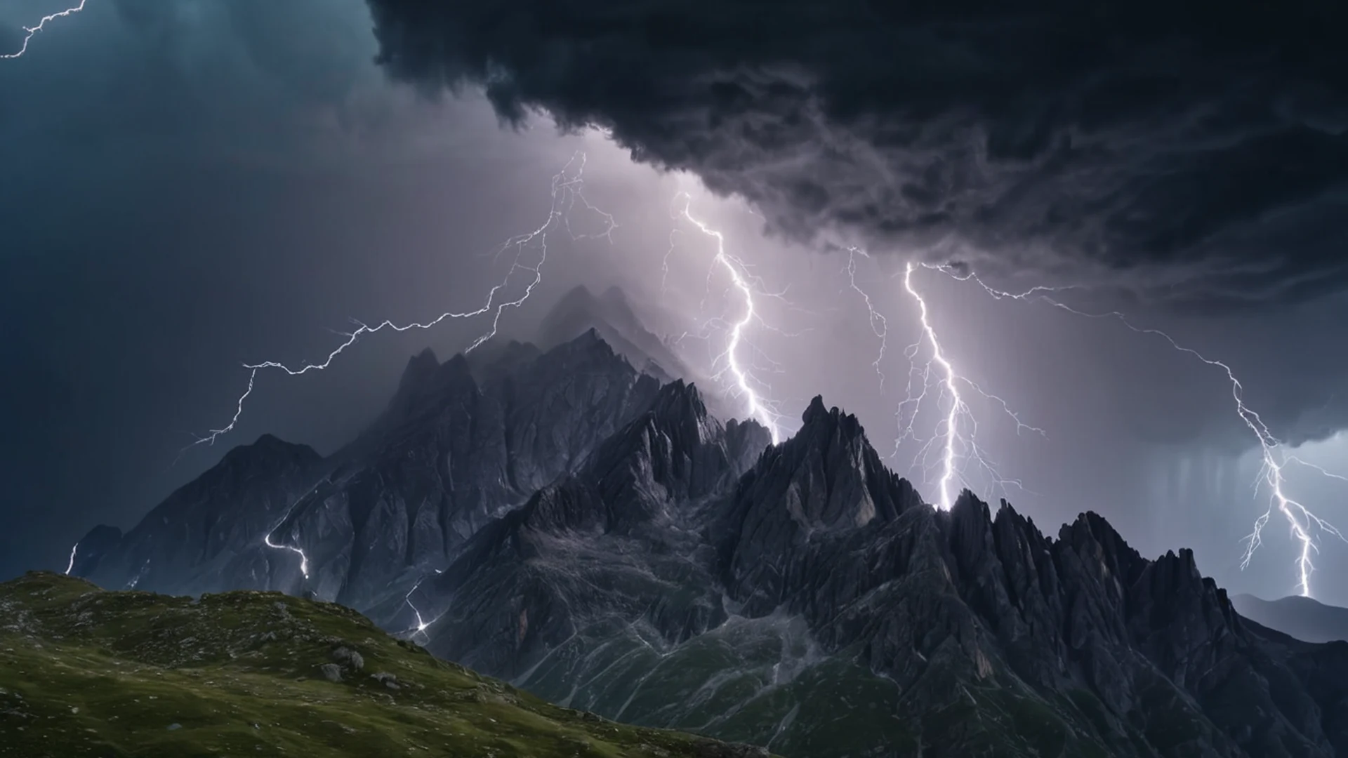 Dramatic Mountain Storm - free hd mountain wallpaper for desktop