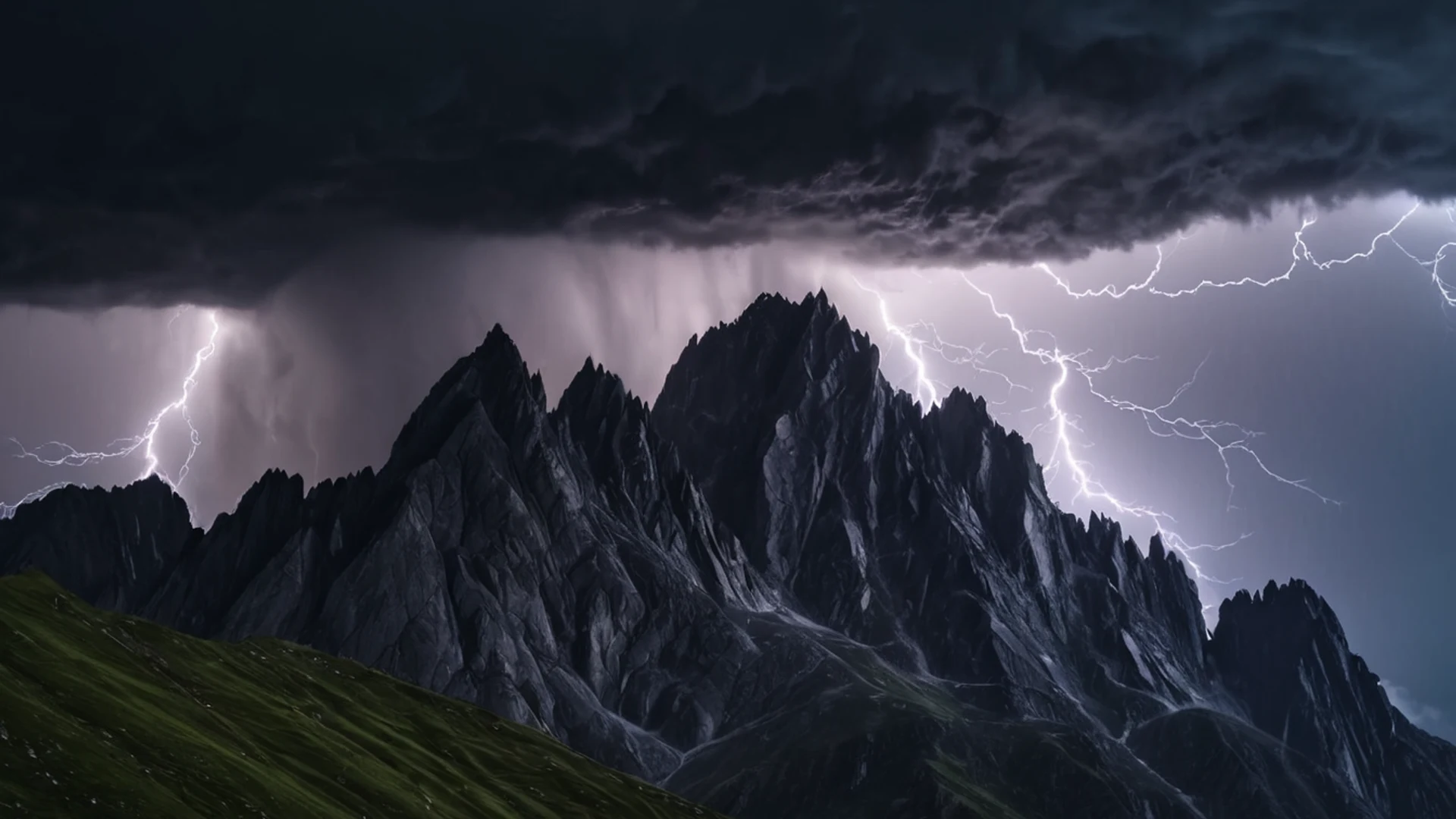 Dramatic Mountain Storm - free hd mountain wallpaper for desktop