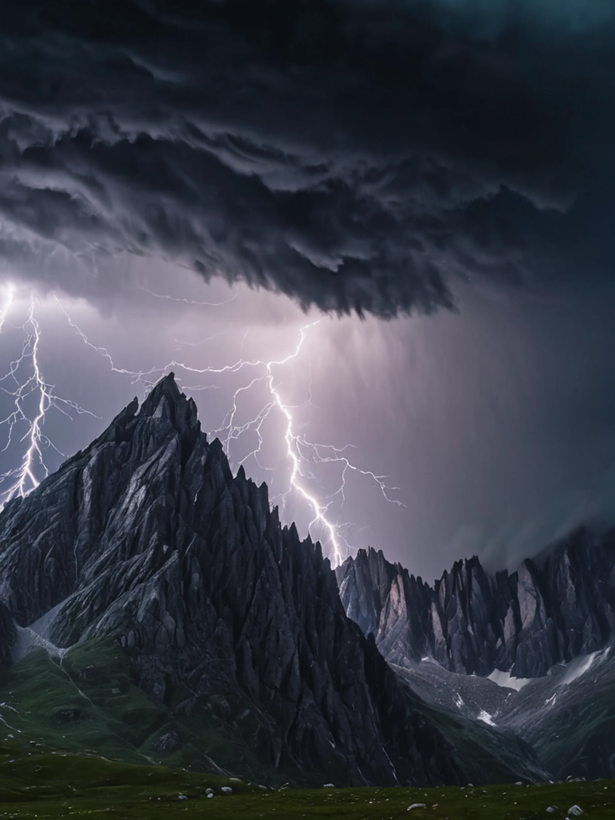 Dramatic Mountain Storm - free Tablet mountain wallpaper for phone