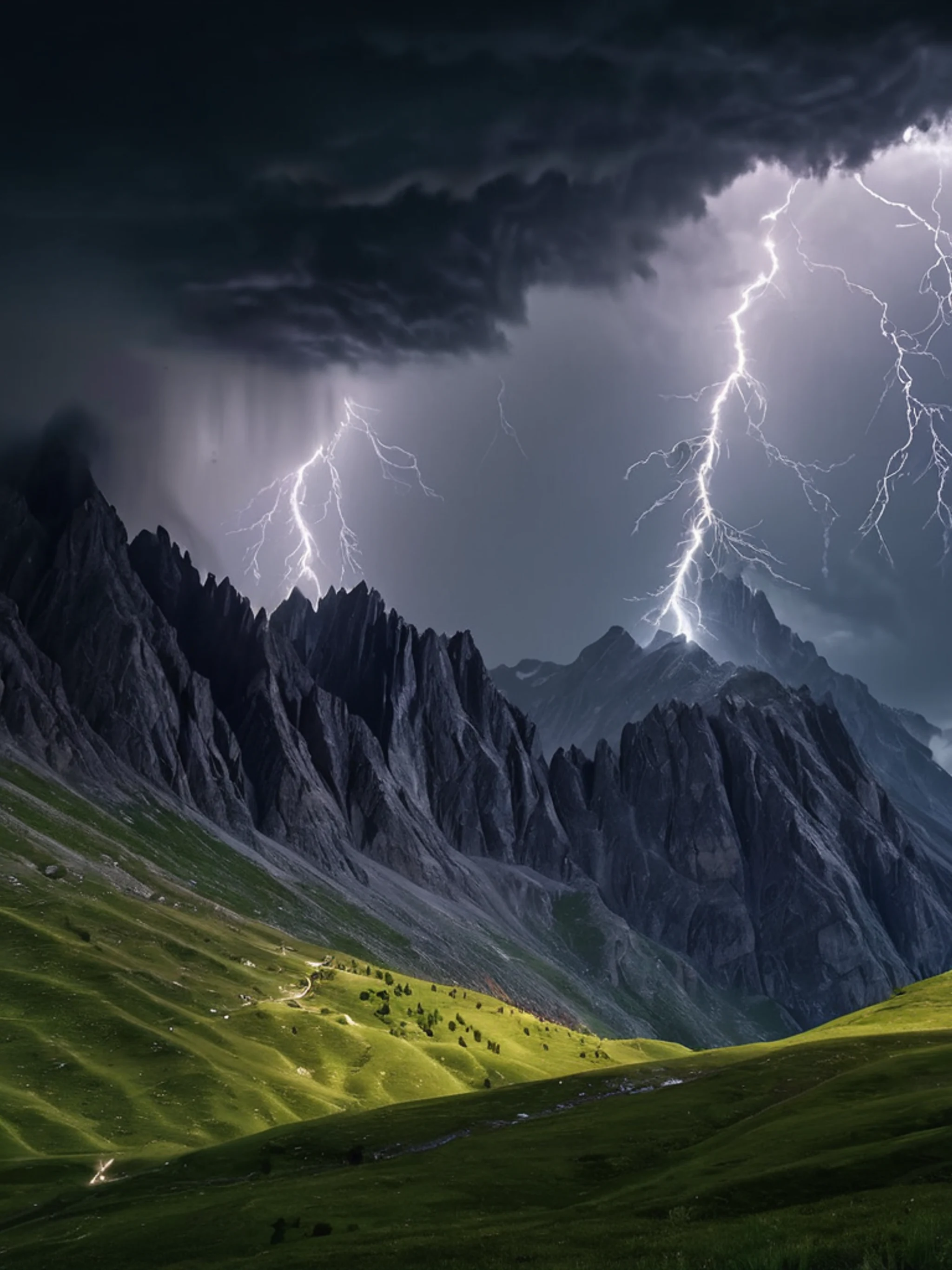 Dramatic Mountain Storm - free Tablet mountain wallpaper for phone