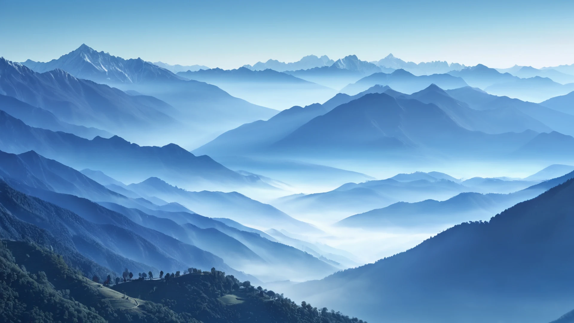 Misty Mountain Valley - free hd mountain wallpaper for desktop