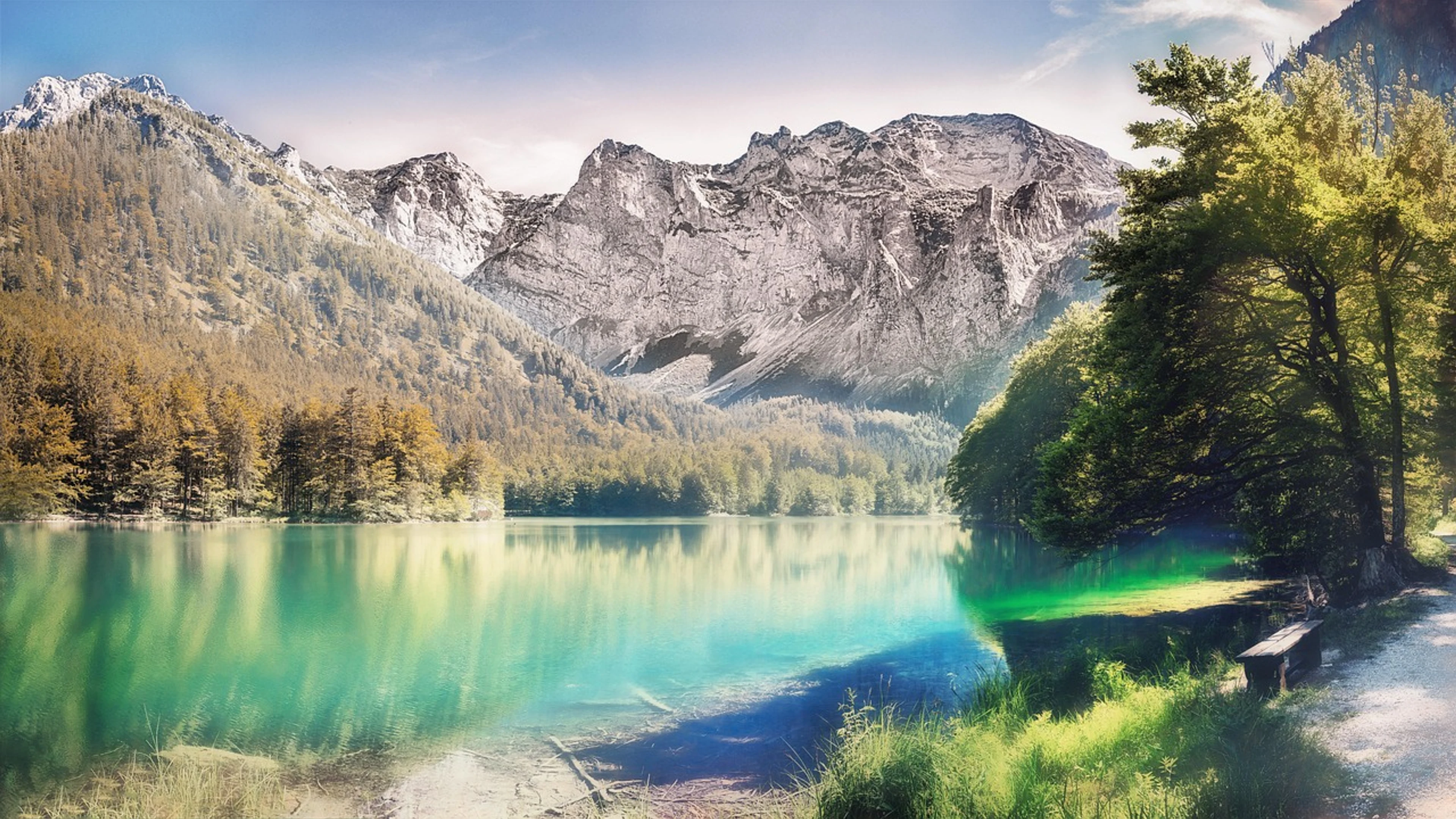 Mountain lake austria hike - free 4K Ultra HD mountain wallpaper for desktop