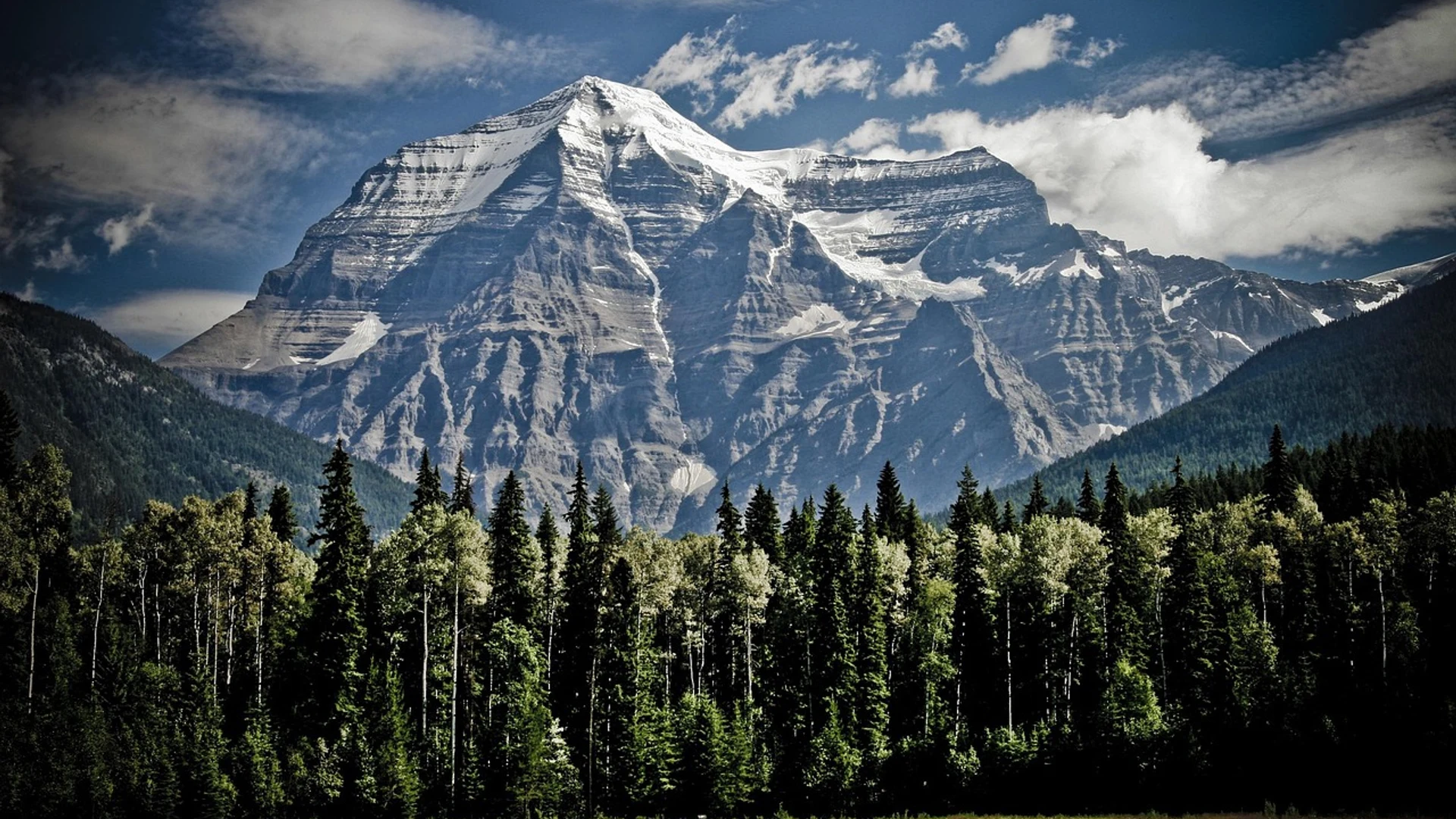 Mountain rocks mount robson - free hd mountain wallpaper for desktop