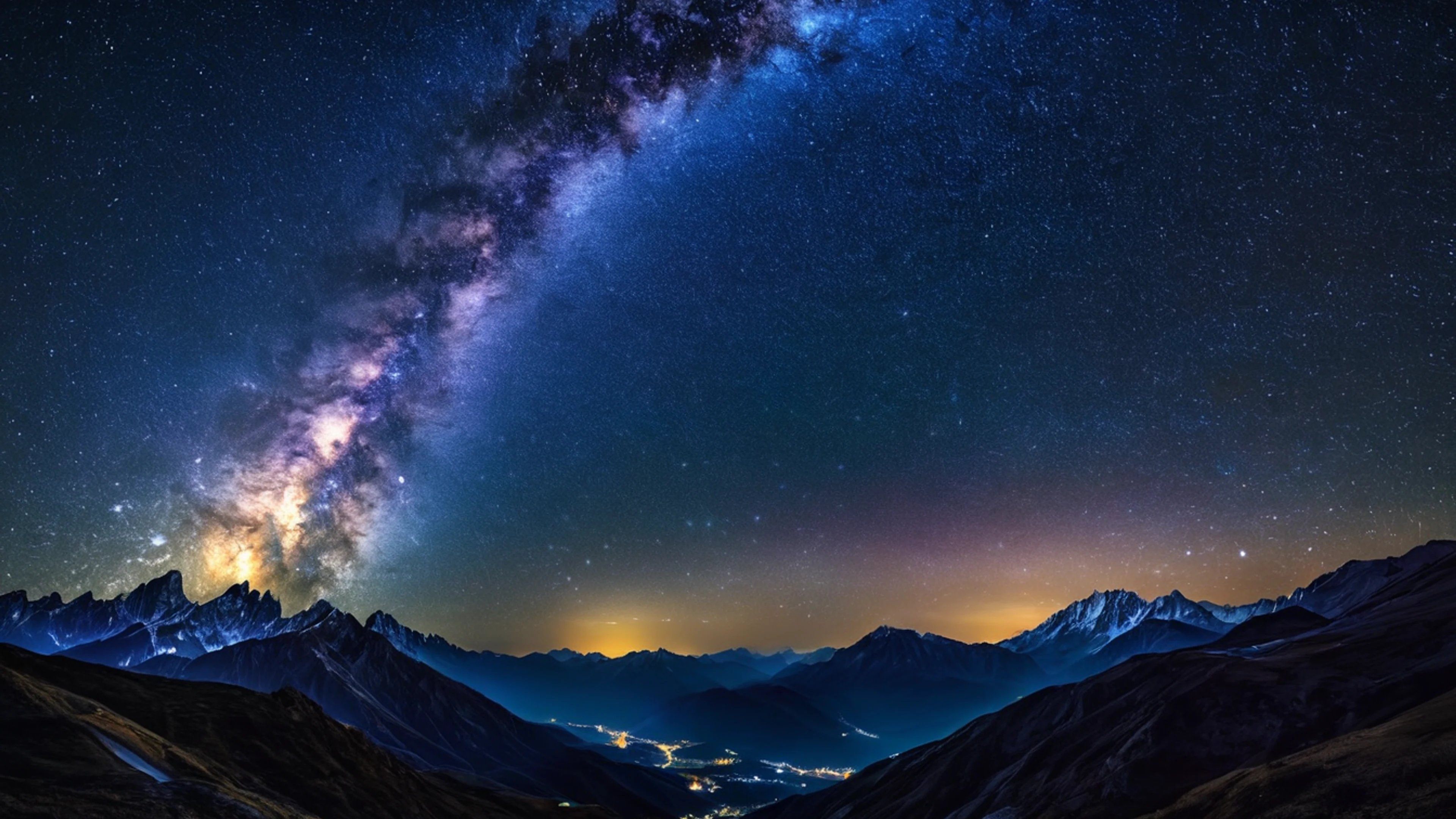 Mountain Starry Night - free 4K Ultra HD mountain wallpaper for desktop