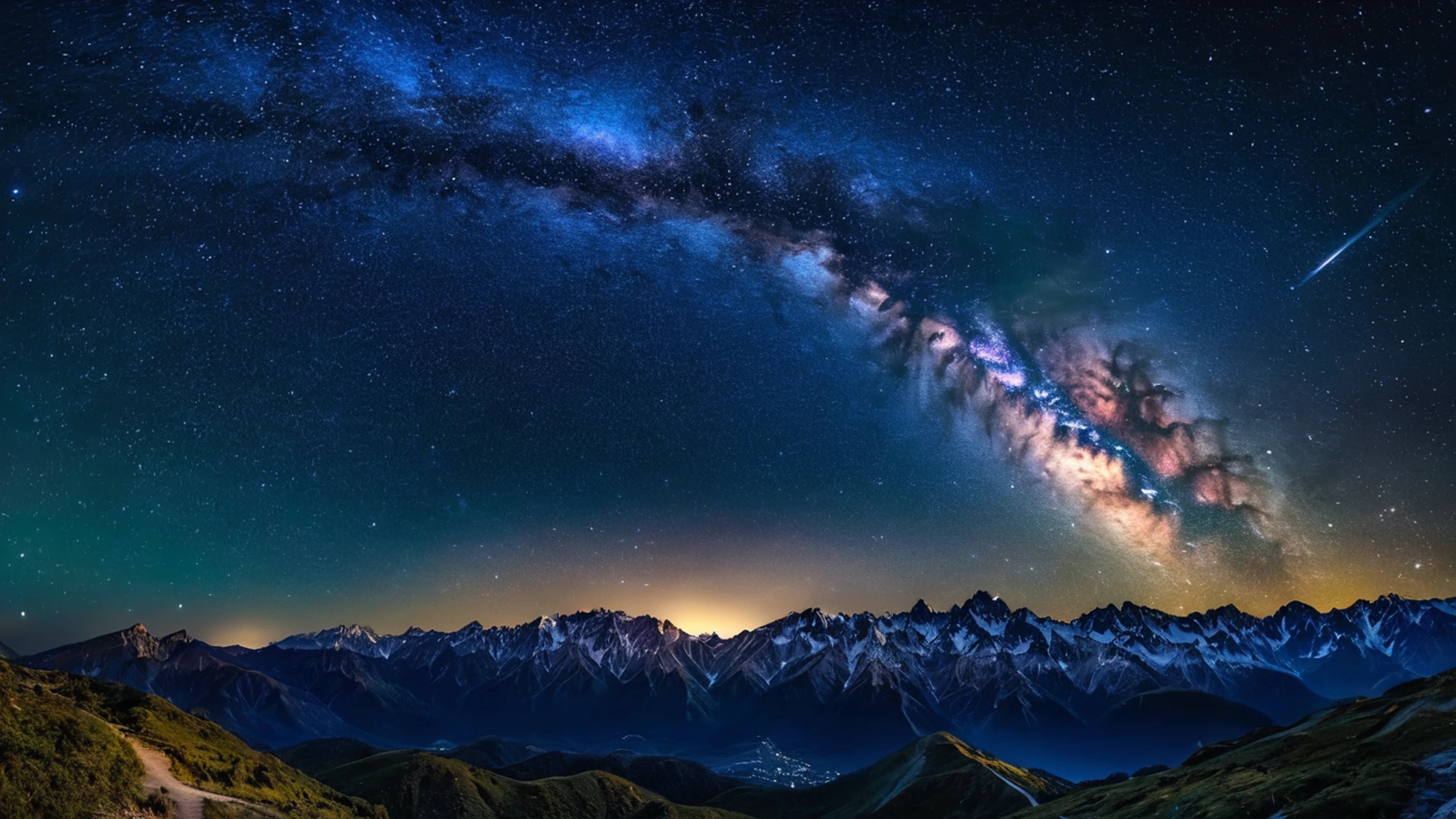 Mountain Starry Night - free 4K Ultra HD mountain wallpaper for desktop