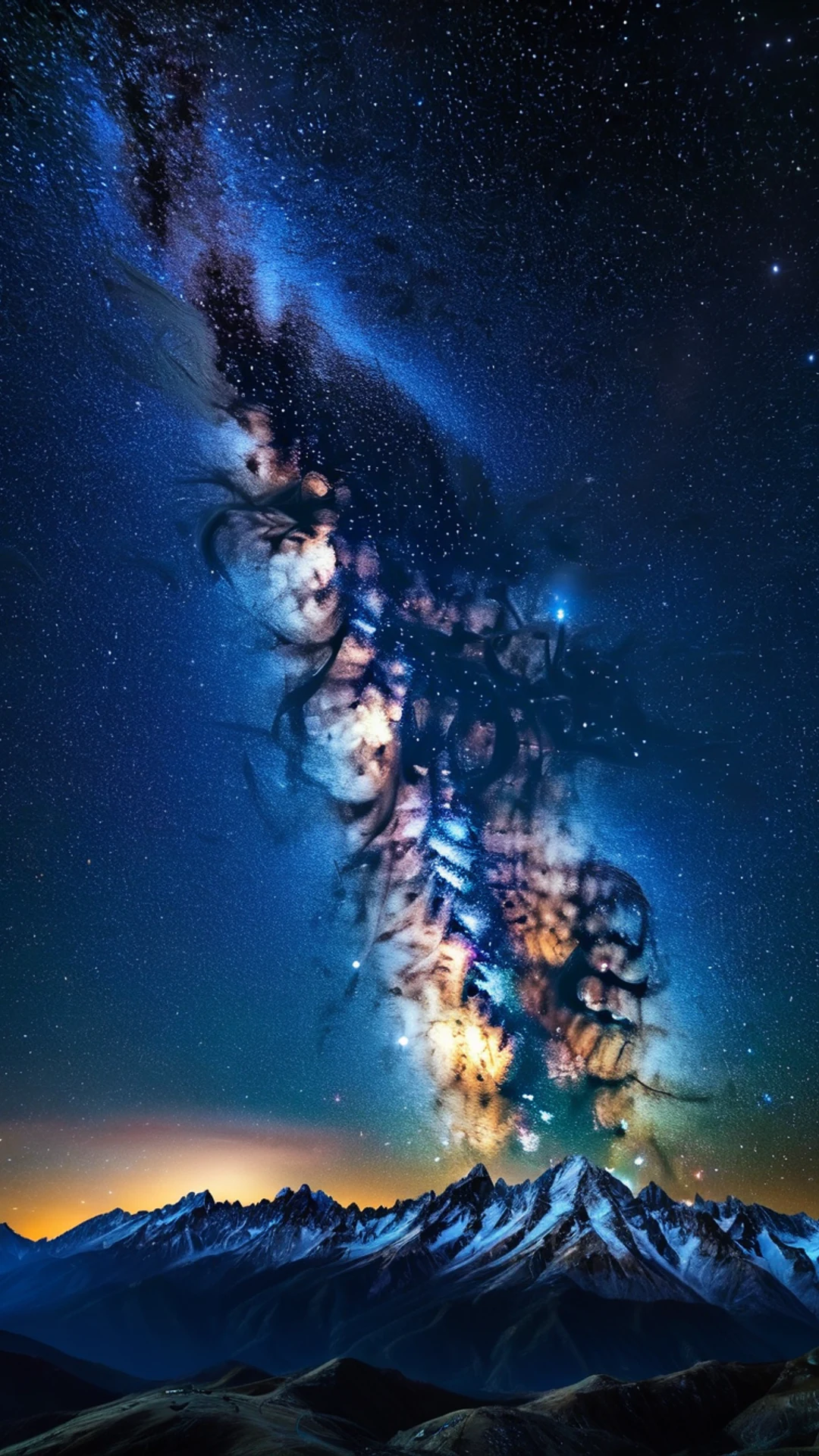 Mountain Starry Night - free Phone mountain wallpaper for phone