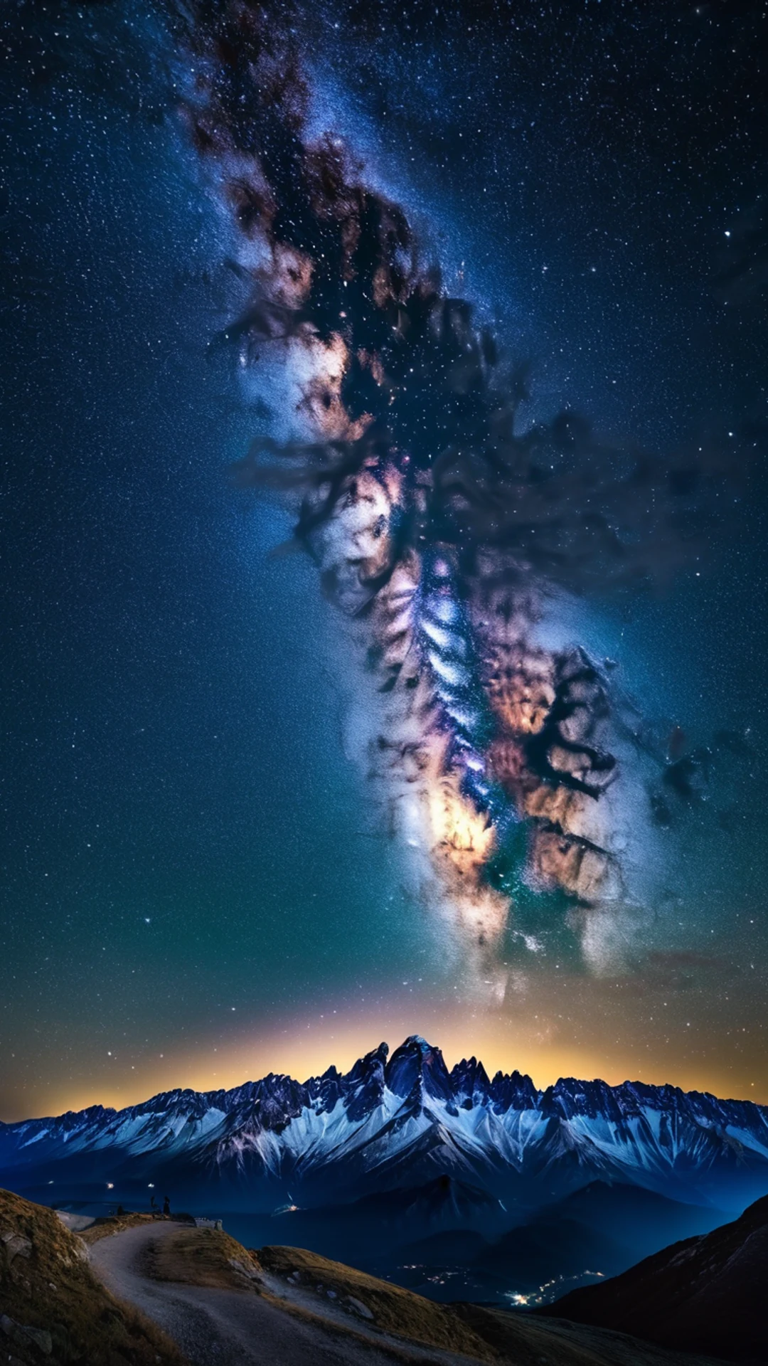 Mountain Starry Night - free Phone mountain wallpaper for phone