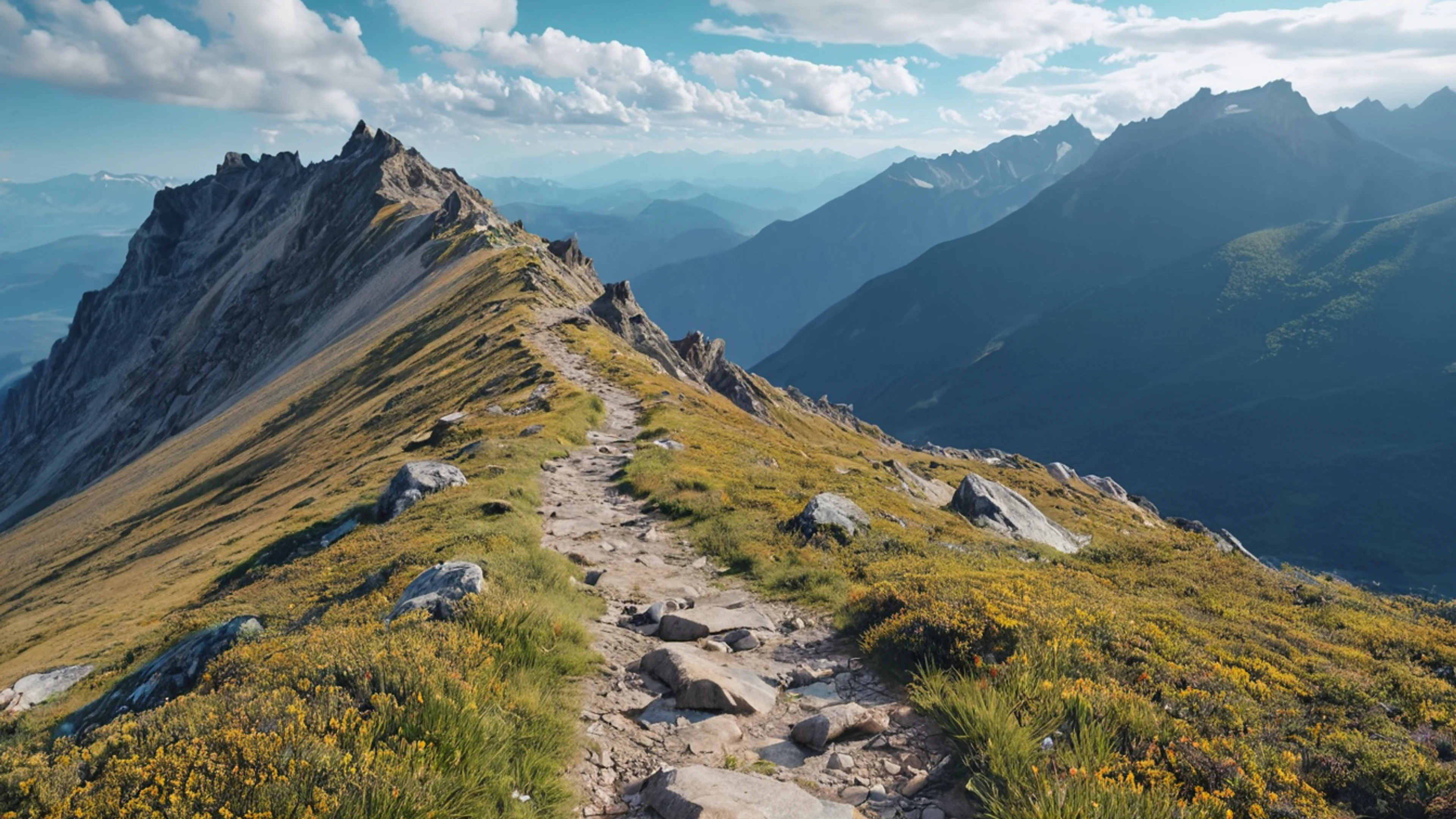 Mountain Trail Adventure - free 4K Ultra HD mountain wallpaper for desktop
