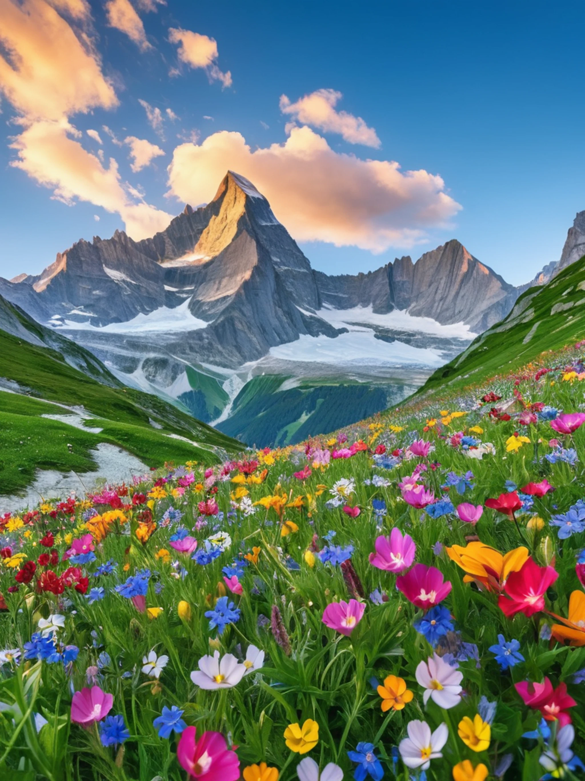 Mountain Wildflower Meadow - free Tablet mountain wallpaper for phone