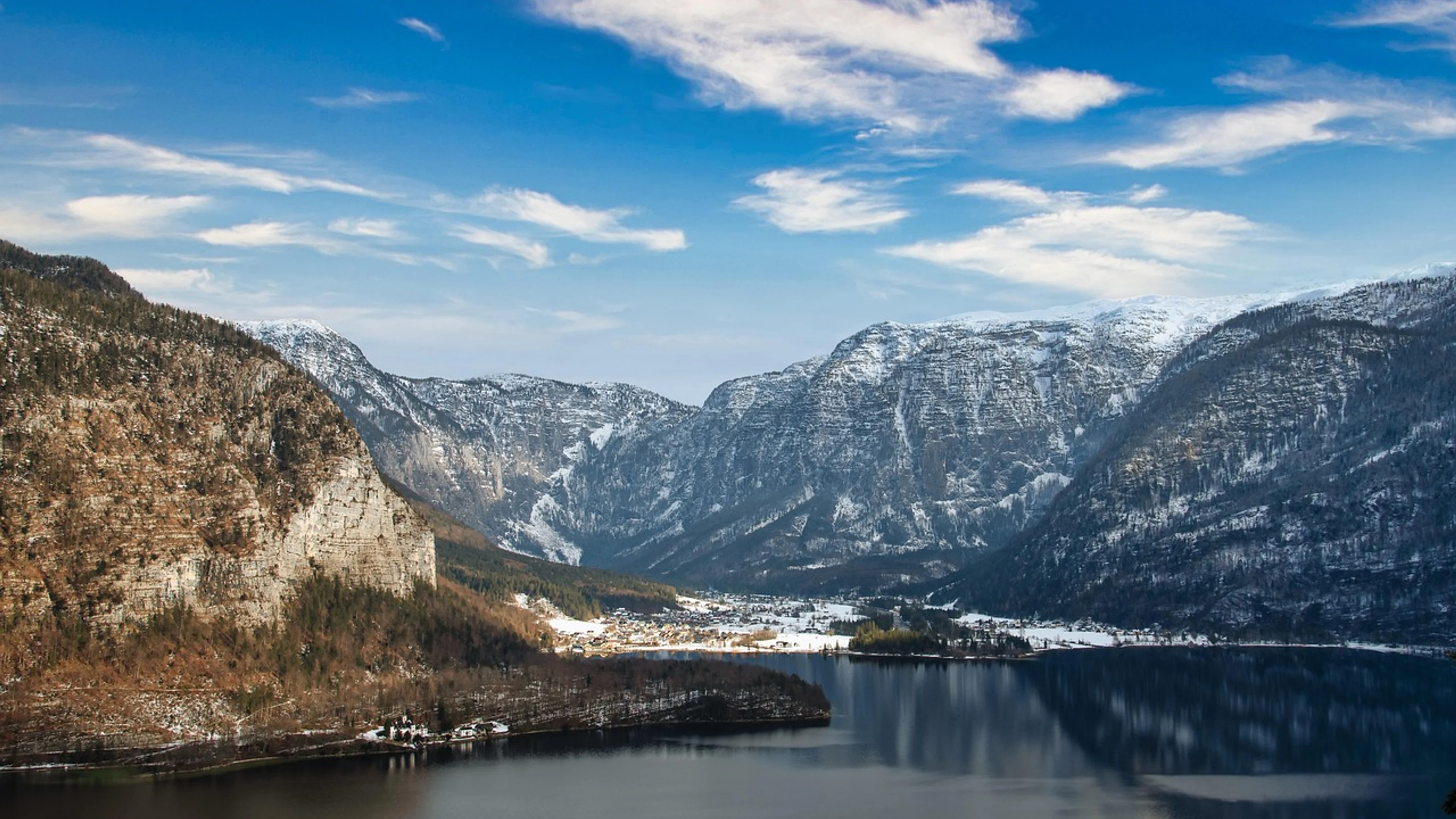 Mountains lake sky - free 4K Ultra HD mountain wallpaper for desktop