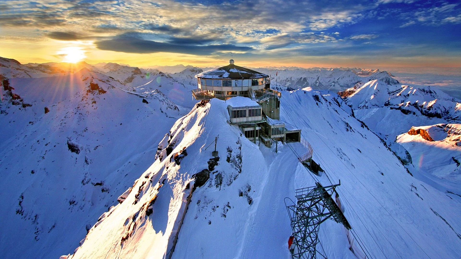 Schilthorn mountain station summit - free hd mountain wallpaper for desktop