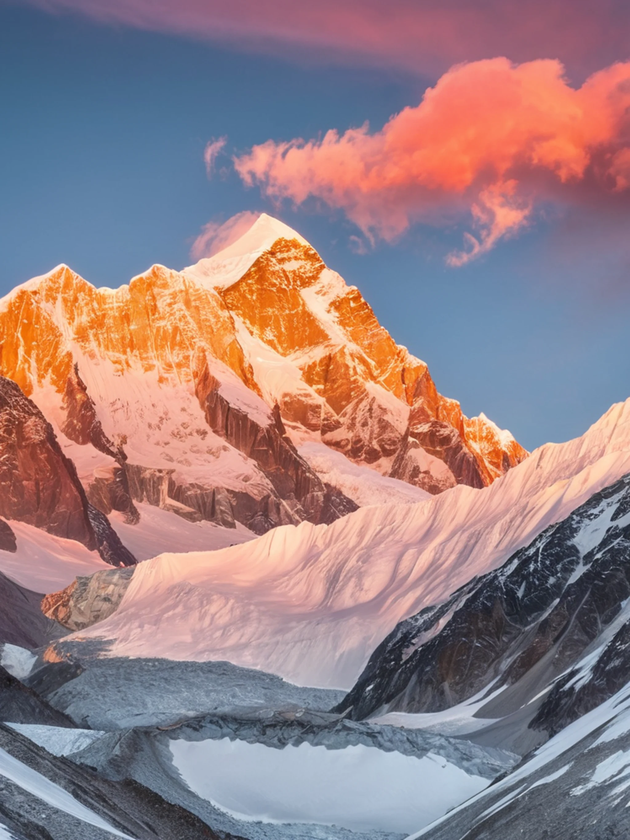 Snow Capped Peaks Sunrise - free Tablet mountain wallpaper for phone