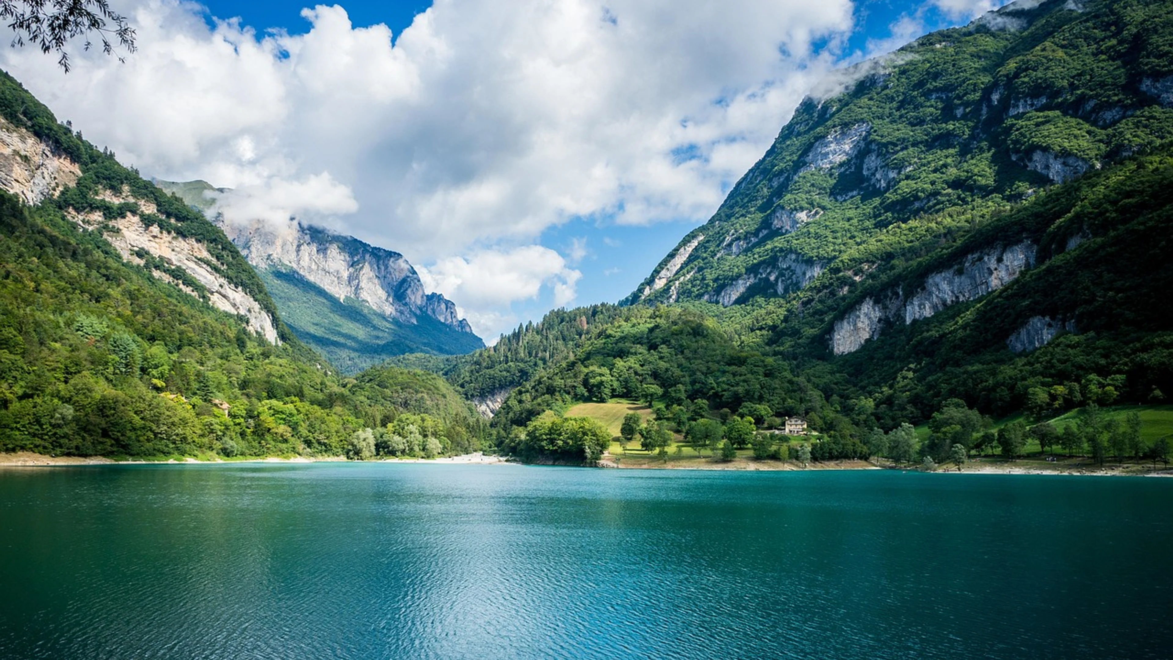 Tenno alpine lake mountains - free 4K Ultra HD mountain wallpaper for desktop