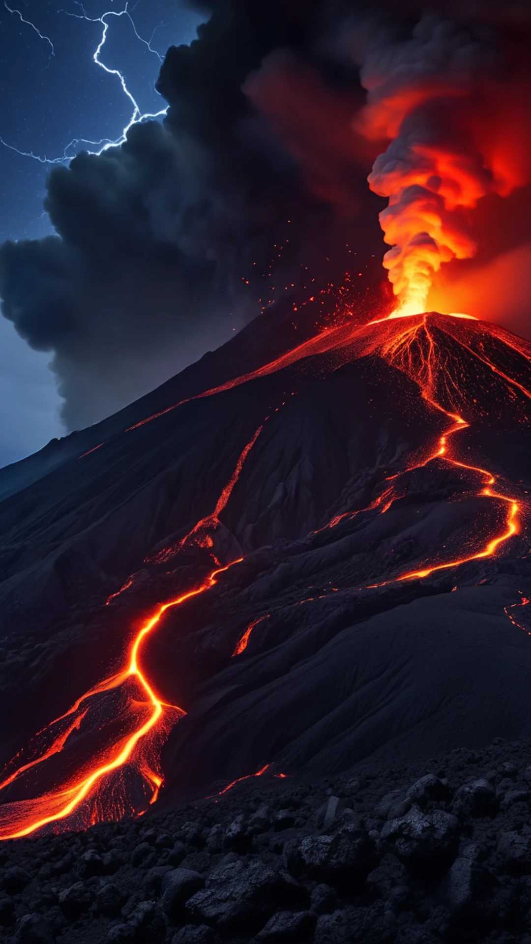 Volcanic Mountain Eruption - free Phone mountain wallpaper for phone