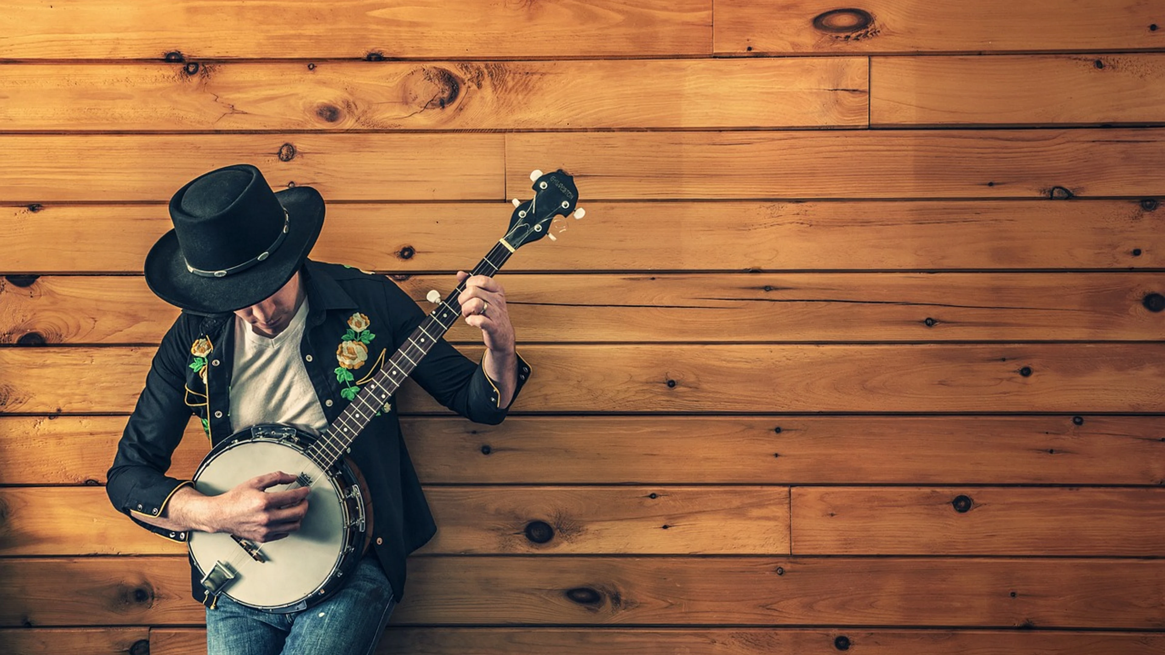 Musician country song banjo - free 4K Ultra HD music wallpaper for desktop