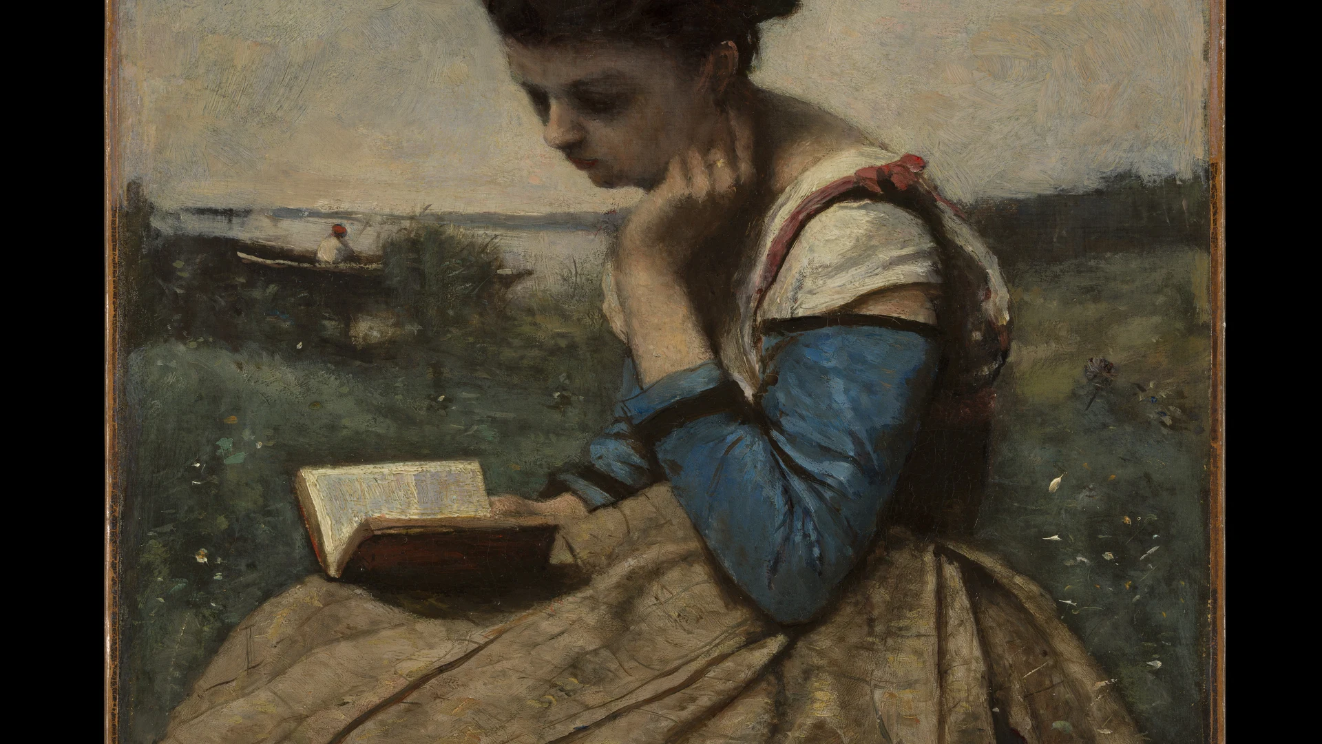 A Woman Reading - free hd nature wallpaper for desktop