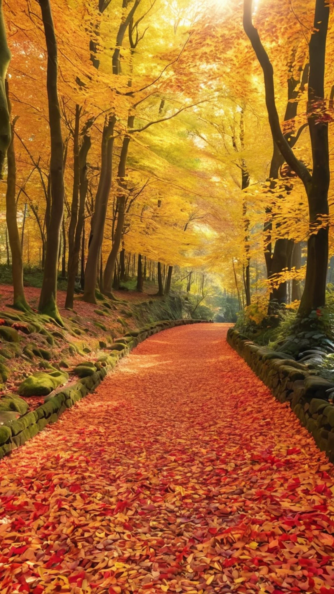 Autumn Forest Path - free Phone nature wallpaper for phone