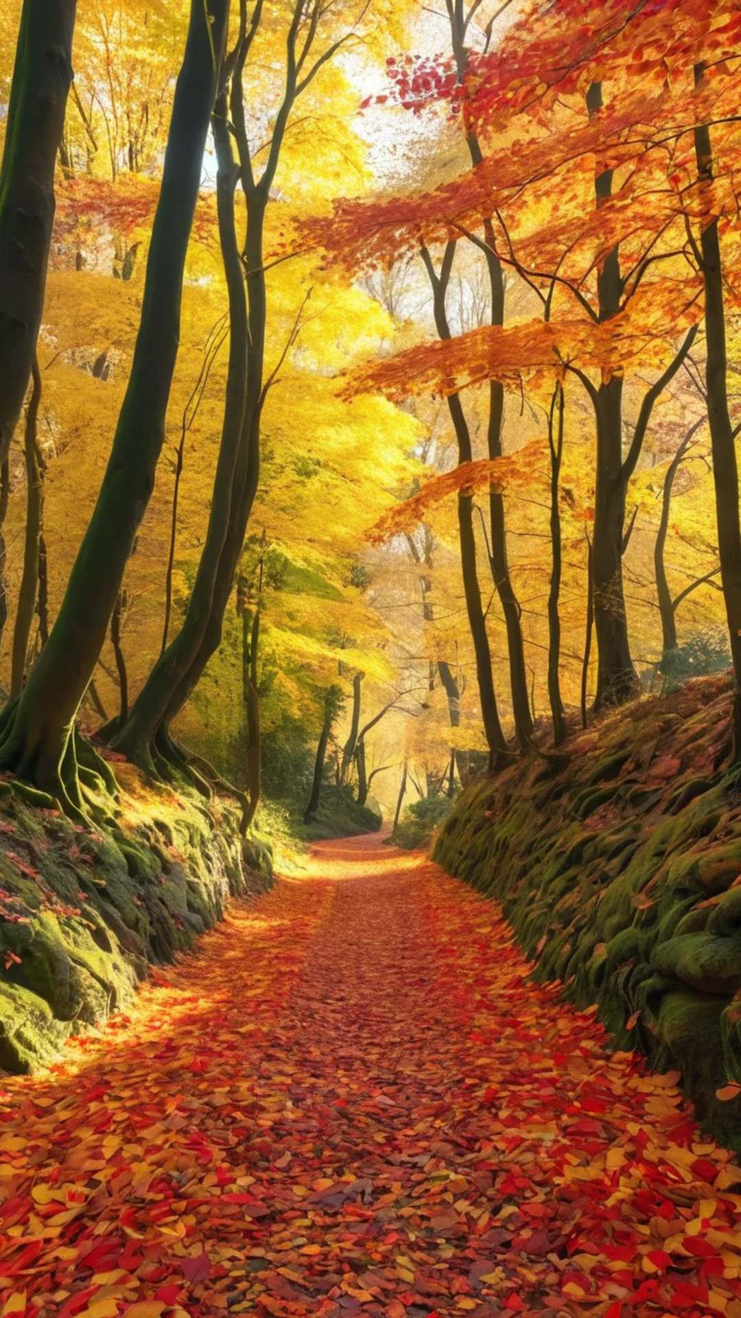Autumn Forest Path - free Phone nature wallpaper for phone