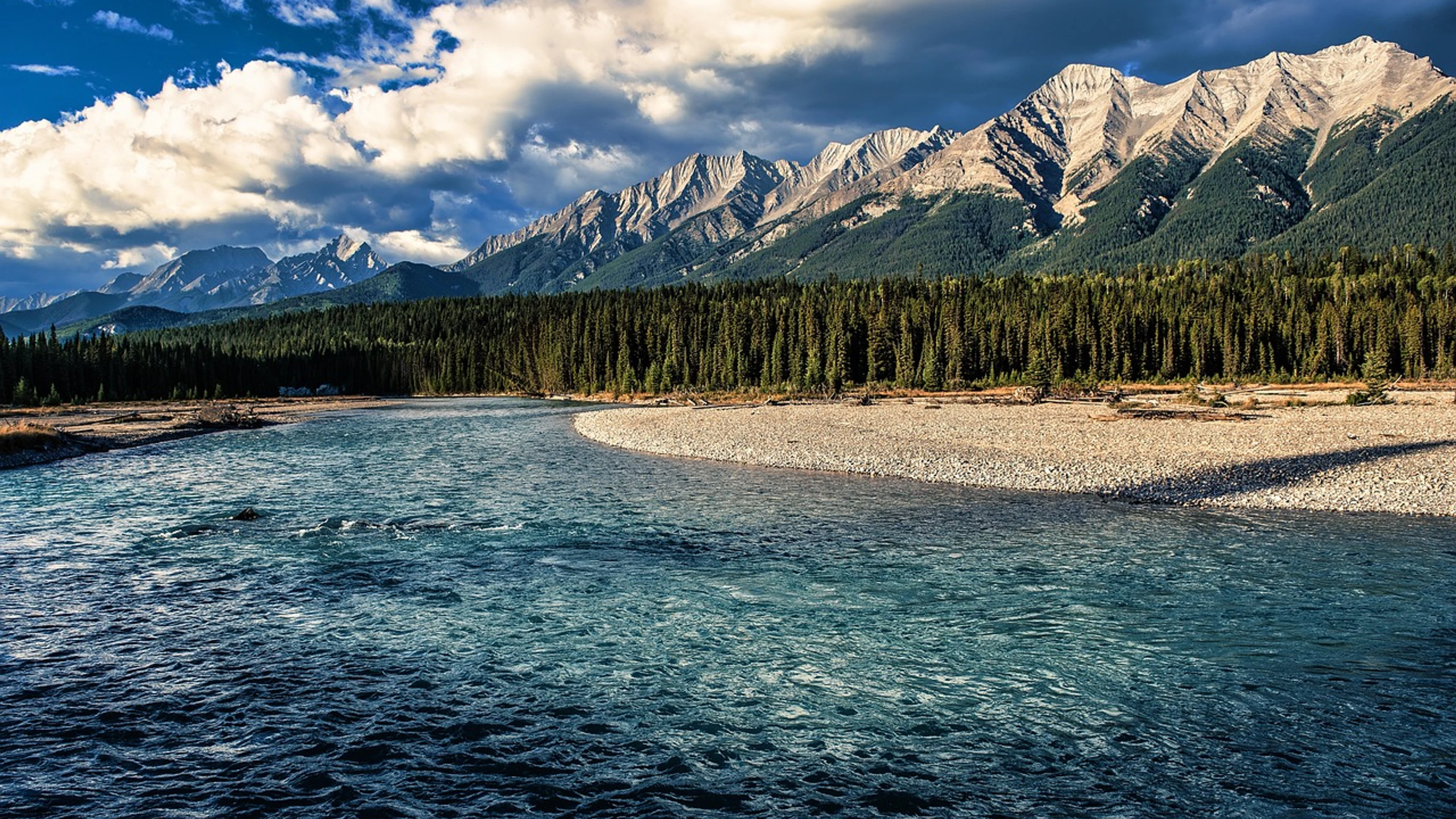 Bow river banff nature - free 4K Ultra HD nature wallpaper for desktop