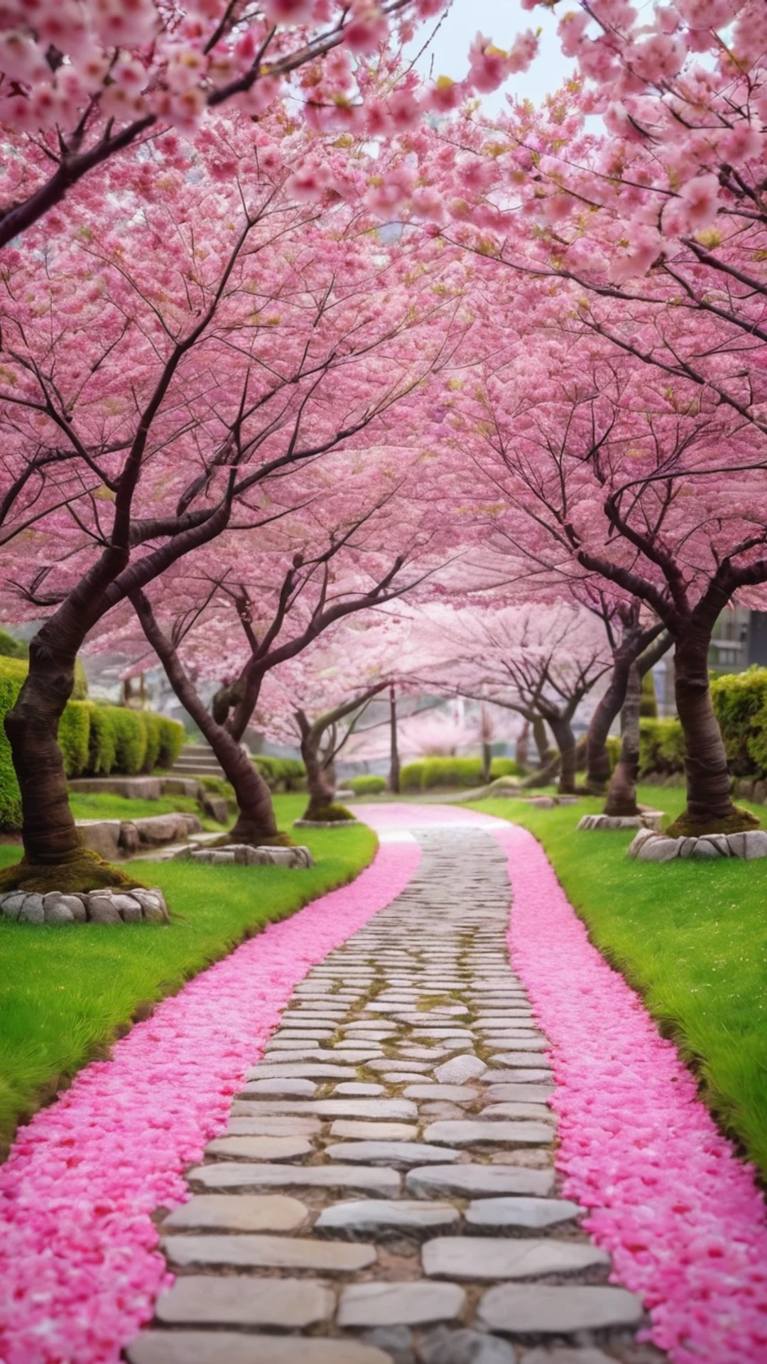 Cherry Blossom Garden - free Phone nature wallpaper for phone