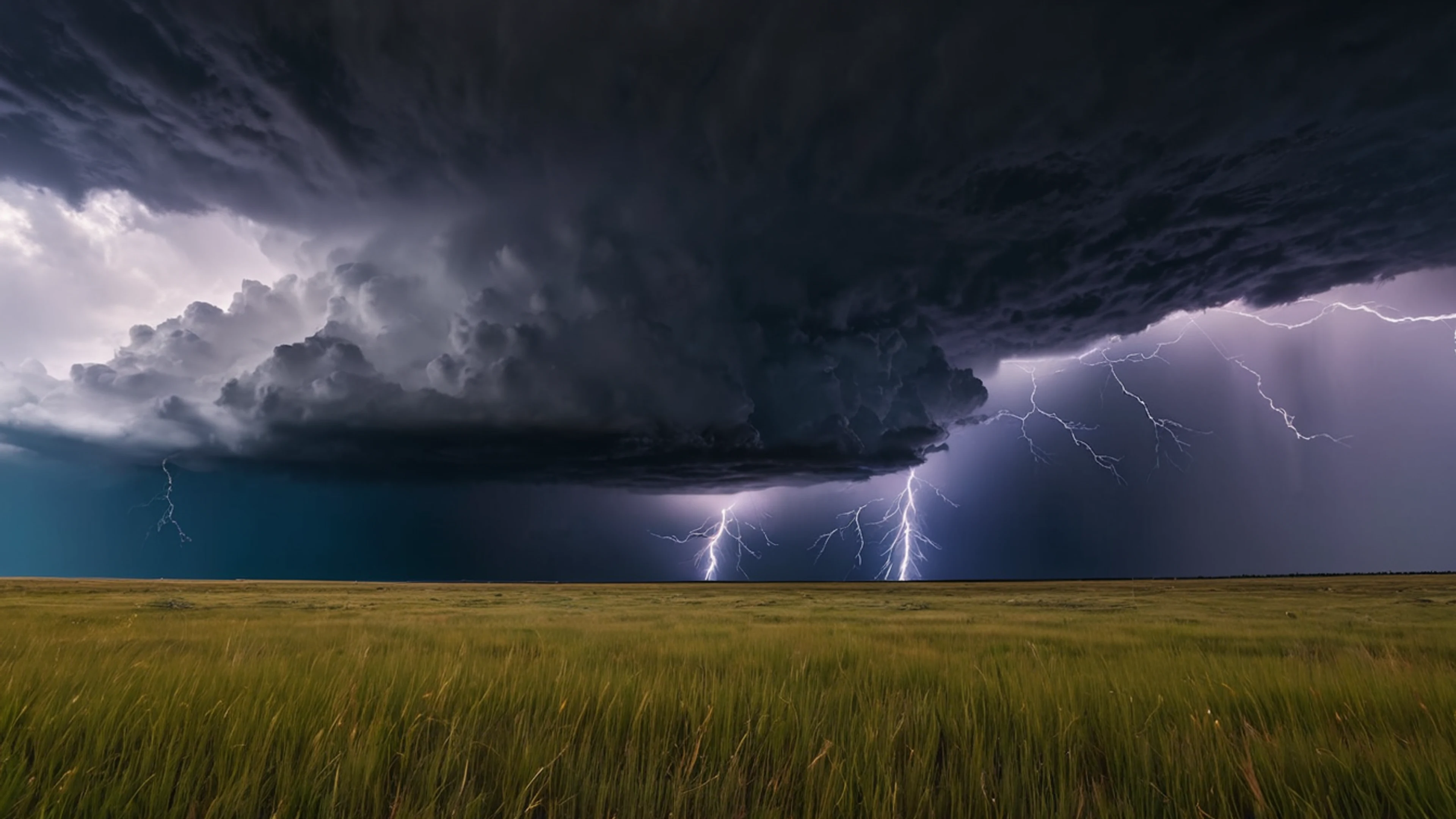 Dramatic Storm Over Prairie - free 4K Ultra HD nature wallpaper for desktop