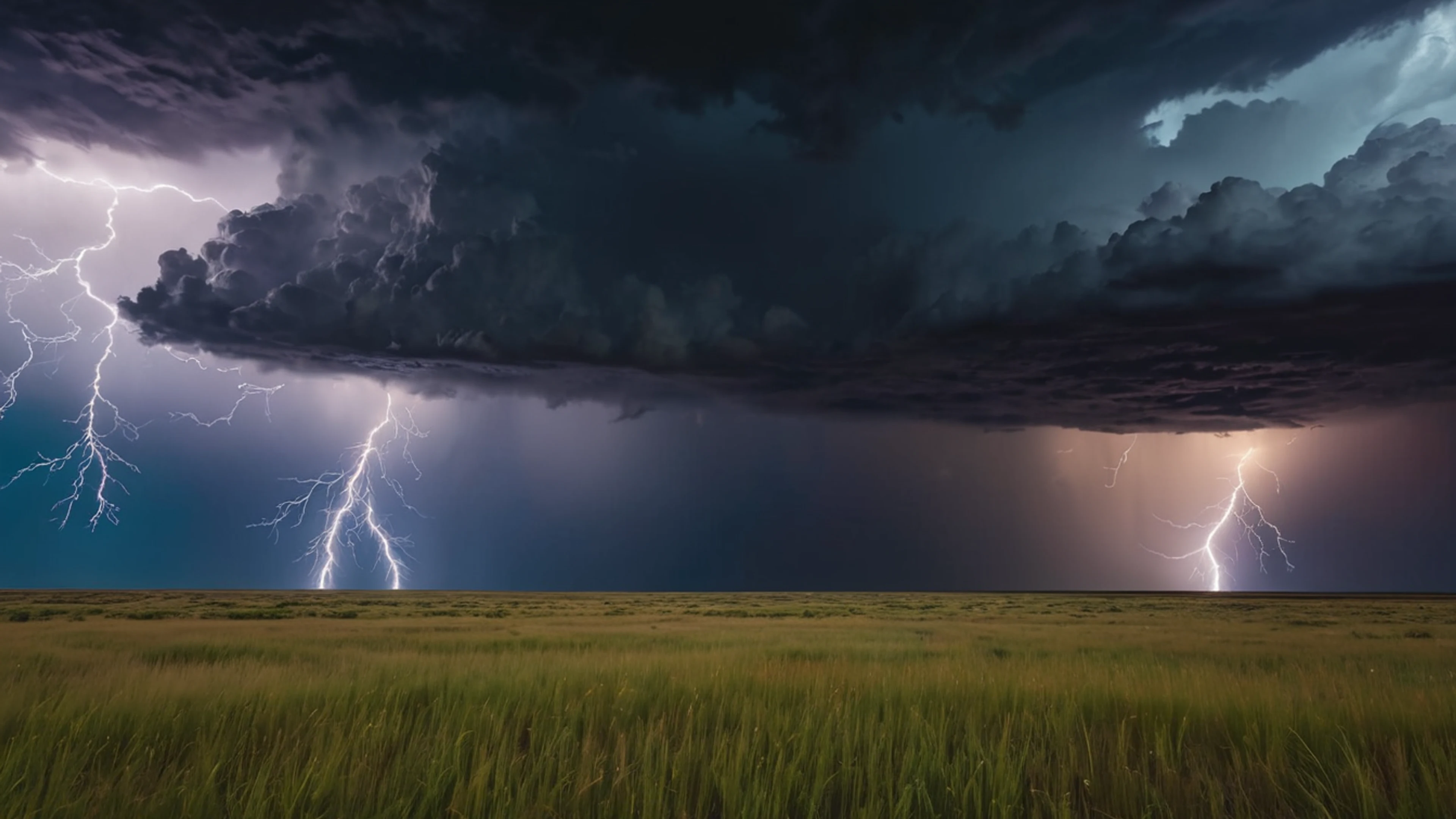 Dramatic Storm Over Prairie - free 4K Ultra HD nature wallpaper for desktop