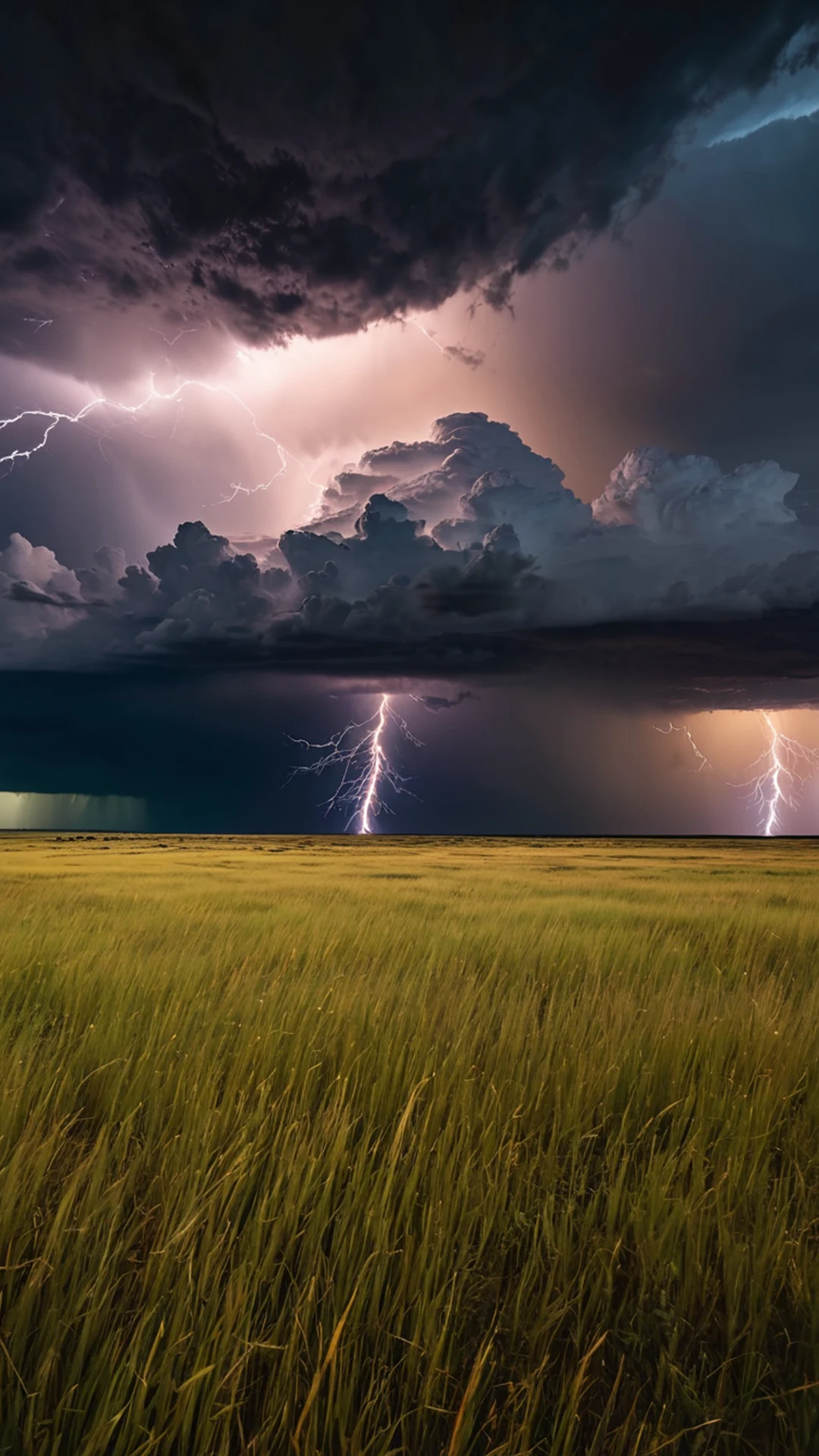 Dramatic Storm Over Prairie - free Phone nature wallpaper for phone