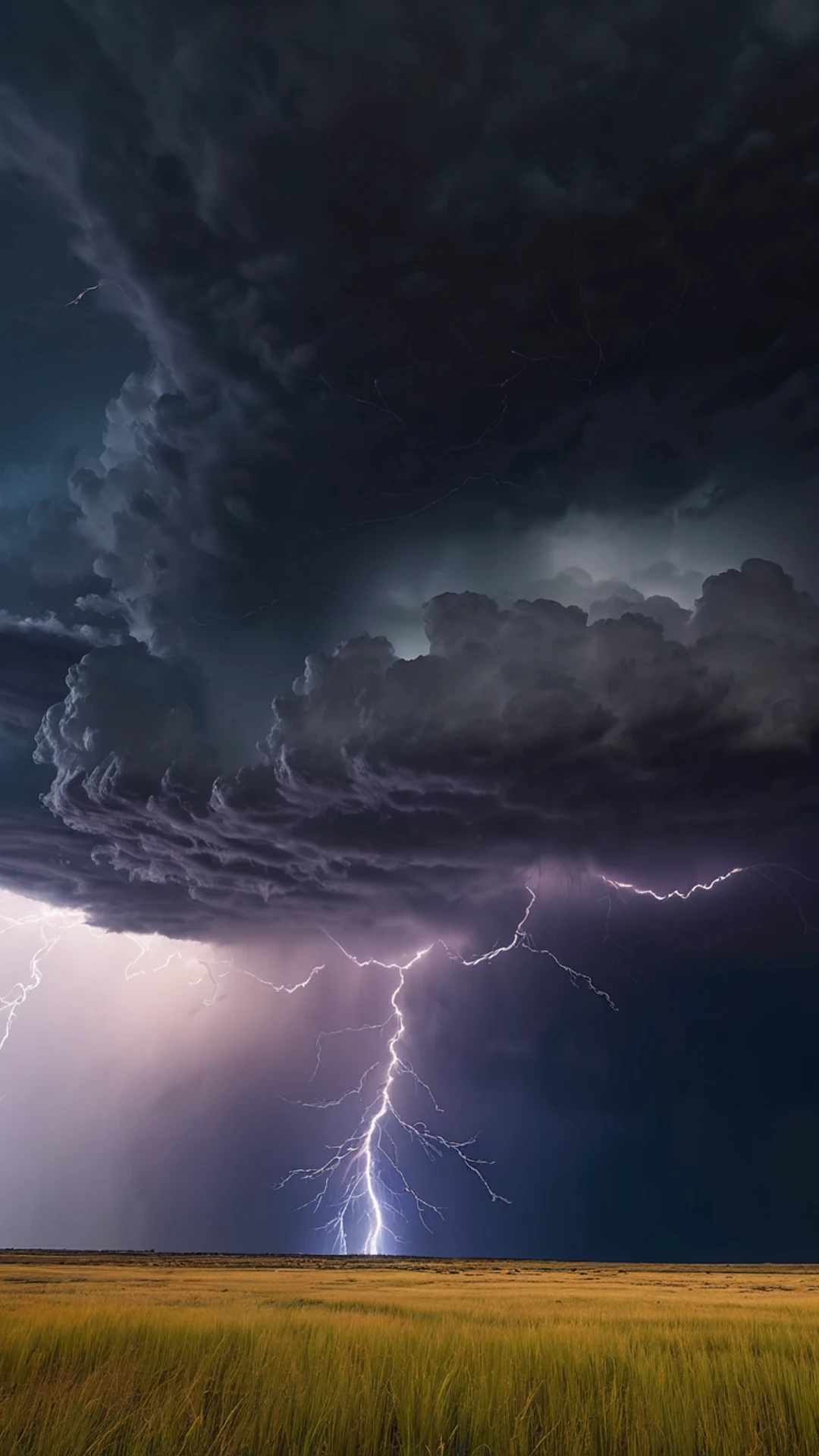 Dramatic Storm Over Prairie - free Phone nature wallpaper for phone