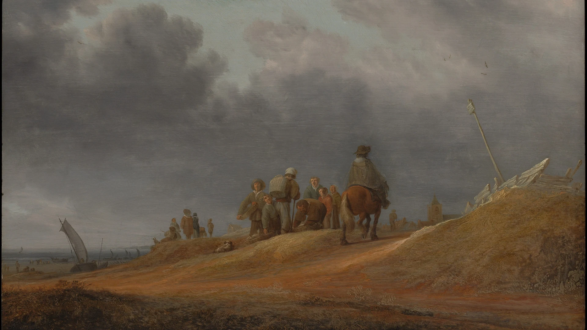 Market by the Seashore - free hd nature wallpaper for desktop