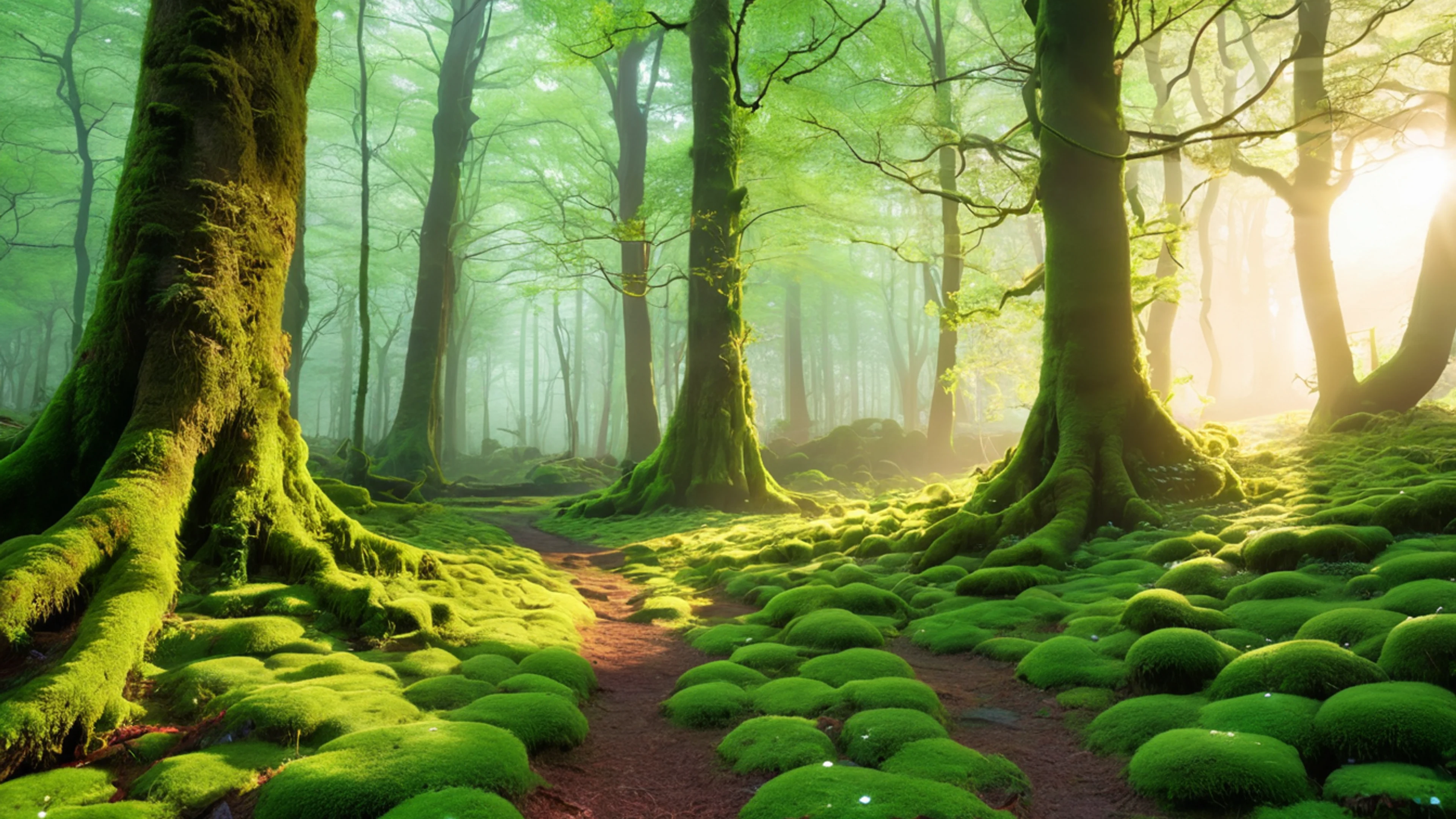 Misty Forest Morning - free 4K Ultra HD nature wallpaper for desktop