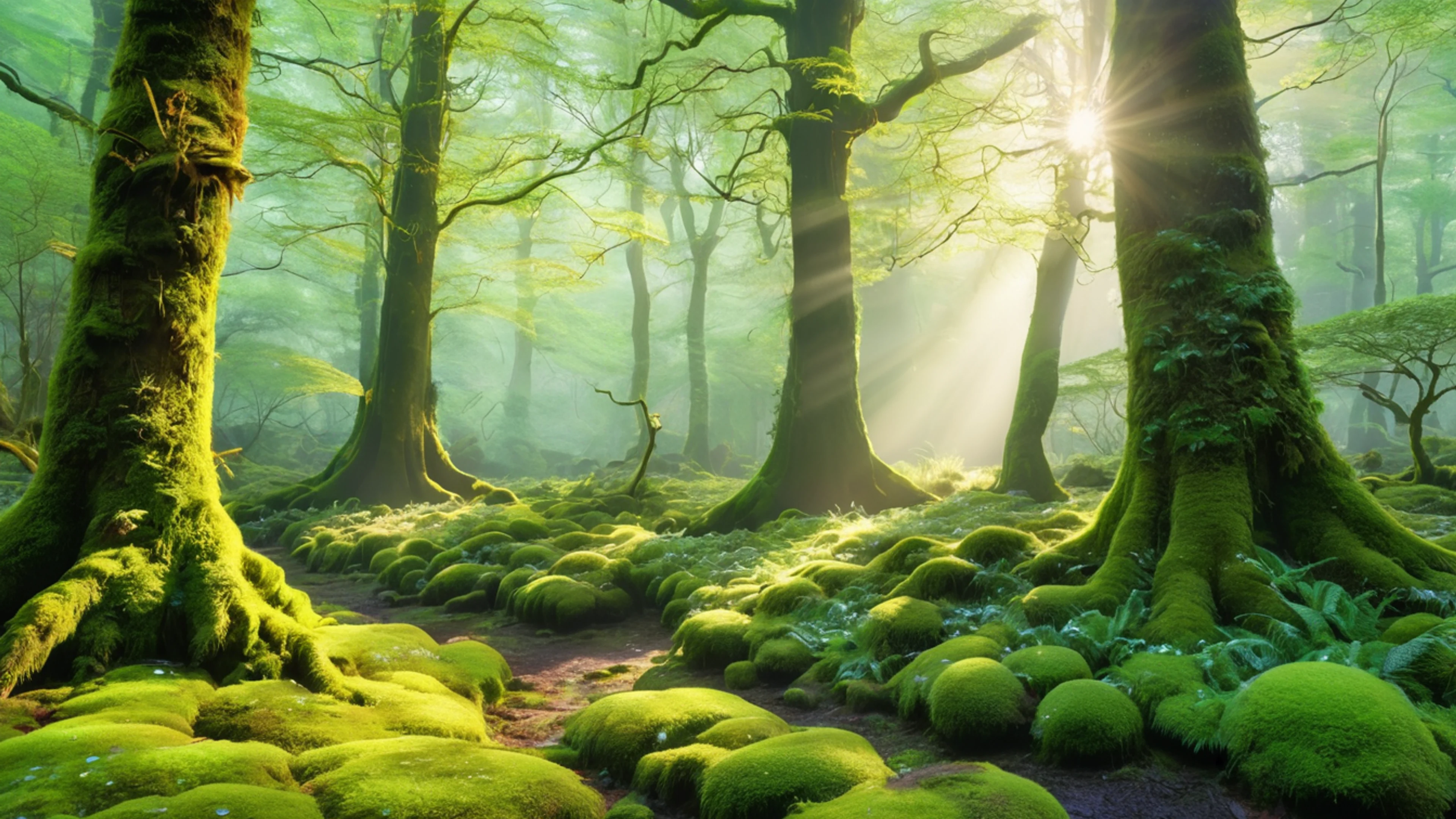 Misty Forest Morning - free 4K Ultra HD nature wallpaper for desktop