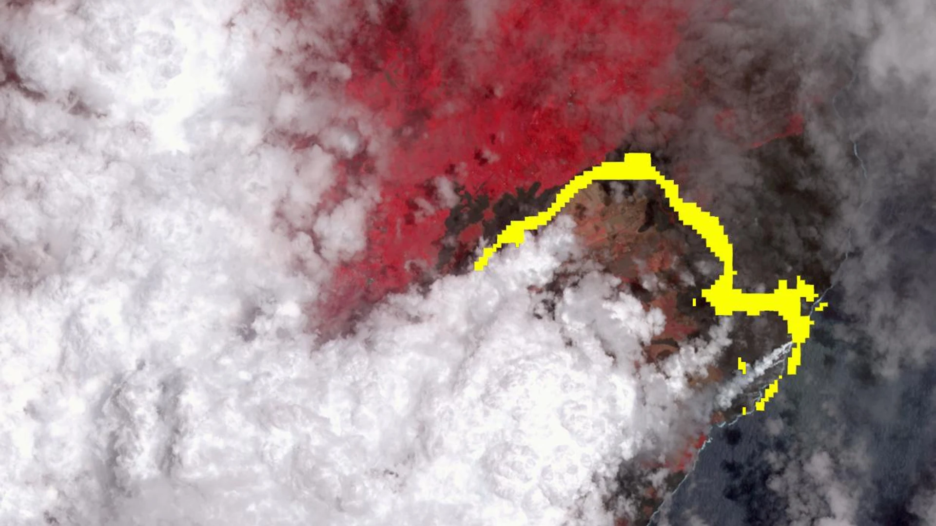 NASA Satellite Imagery Shows Hawaii Volcano Lava Flow - free hd nature wallpaper for desktop