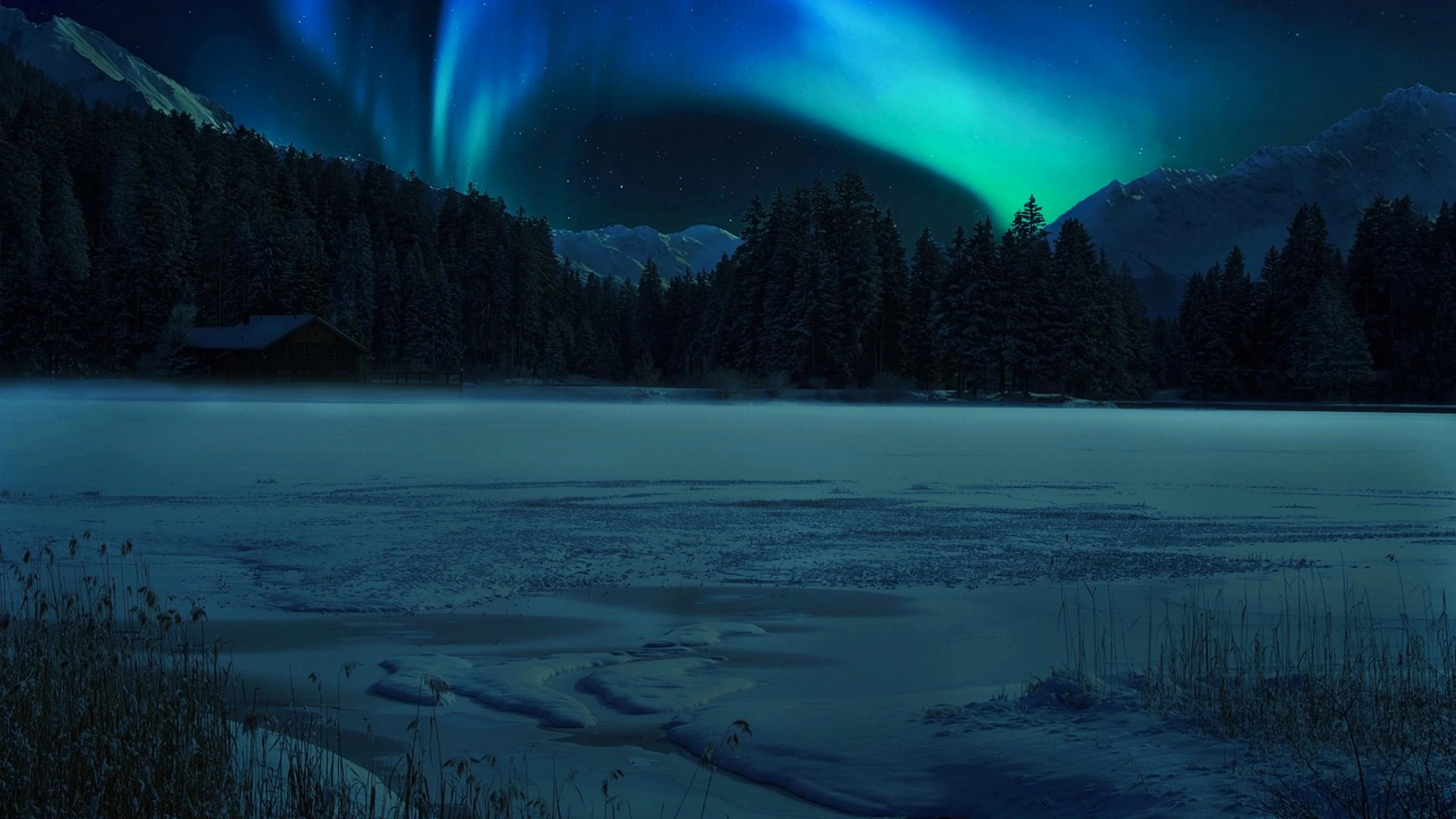 Northern lights nature aurora - free 4K Ultra HD nature wallpaper for desktop