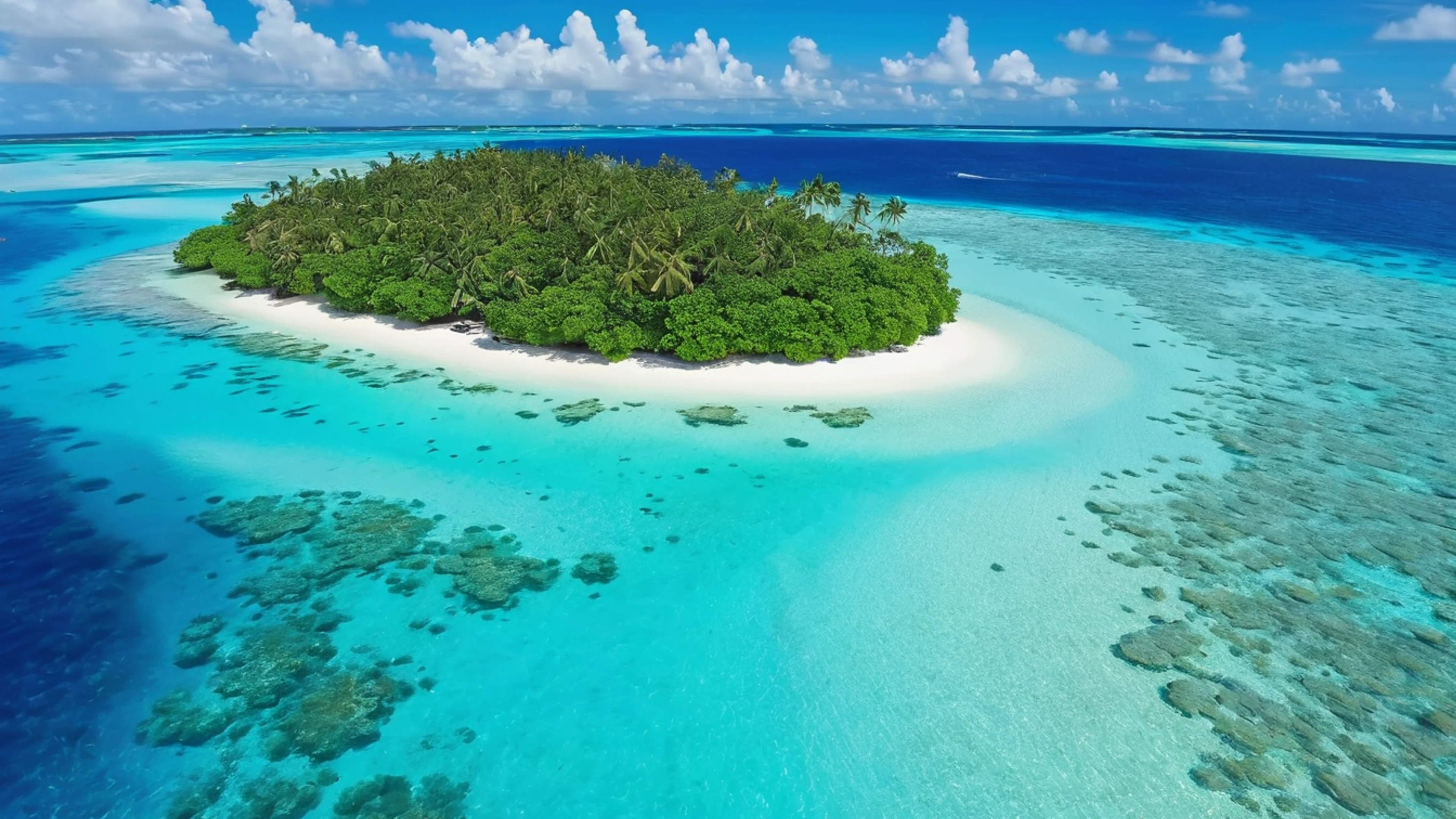 Turquoise Ocean Aerial View - free 4K Ultra HD nature wallpaper for desktop