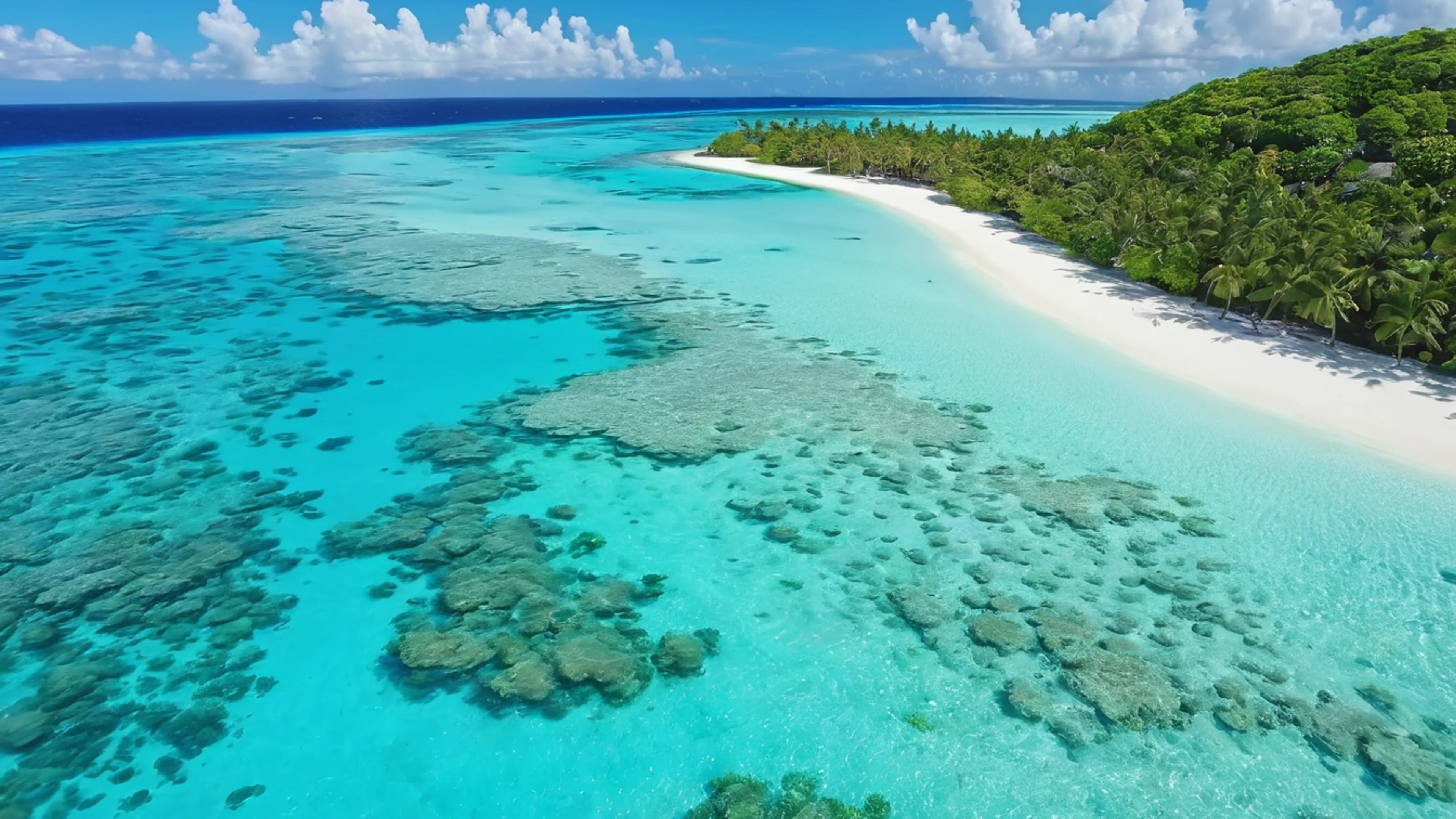 Turquoise Ocean Aerial View - free 4K Ultra HD nature wallpaper for desktop