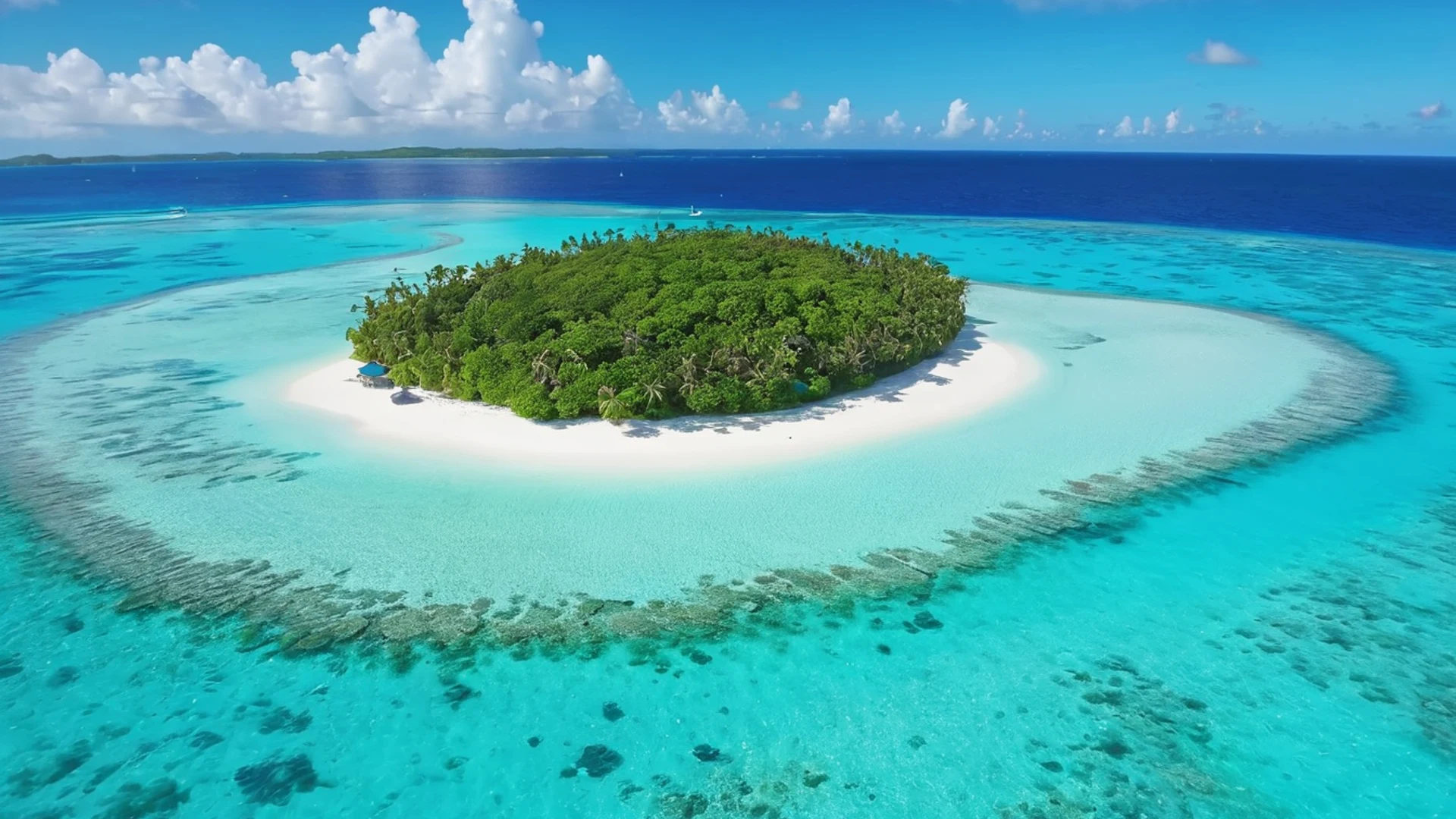 Turquoise Ocean Aerial View - free hd nature wallpaper for desktop