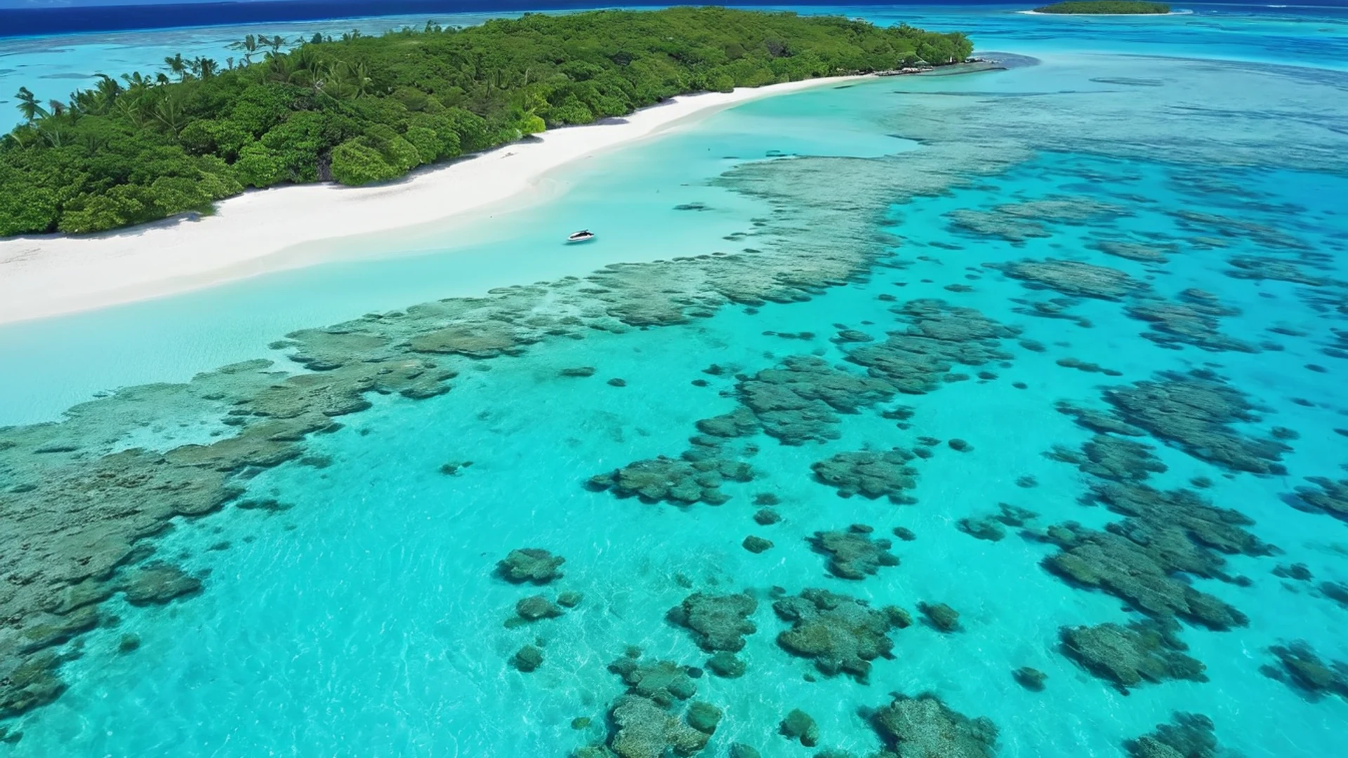 Turquoise Ocean Aerial View - free hd nature wallpaper for desktop