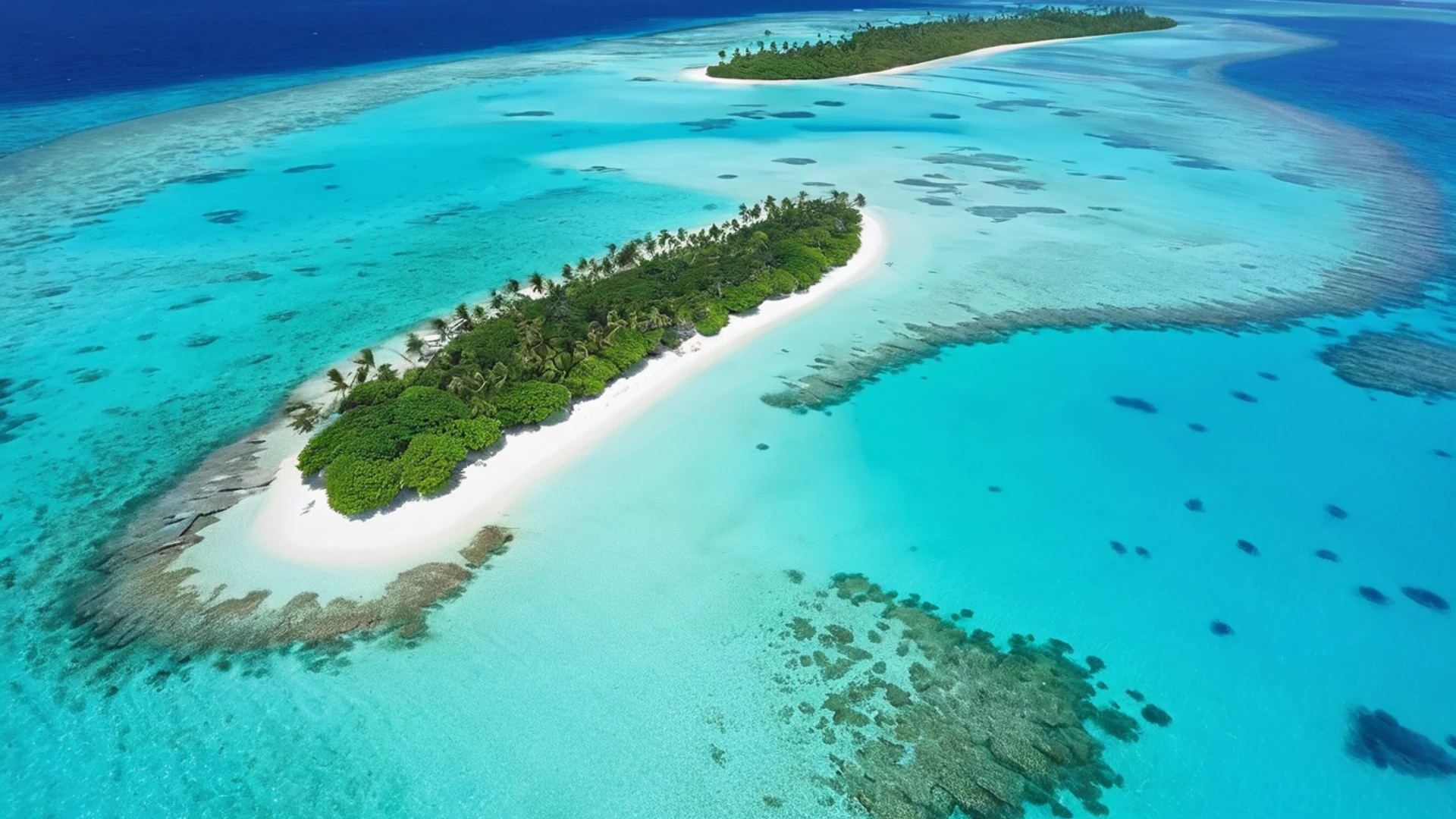 Turquoise Ocean Aerial View - free hd nature wallpaper for desktop