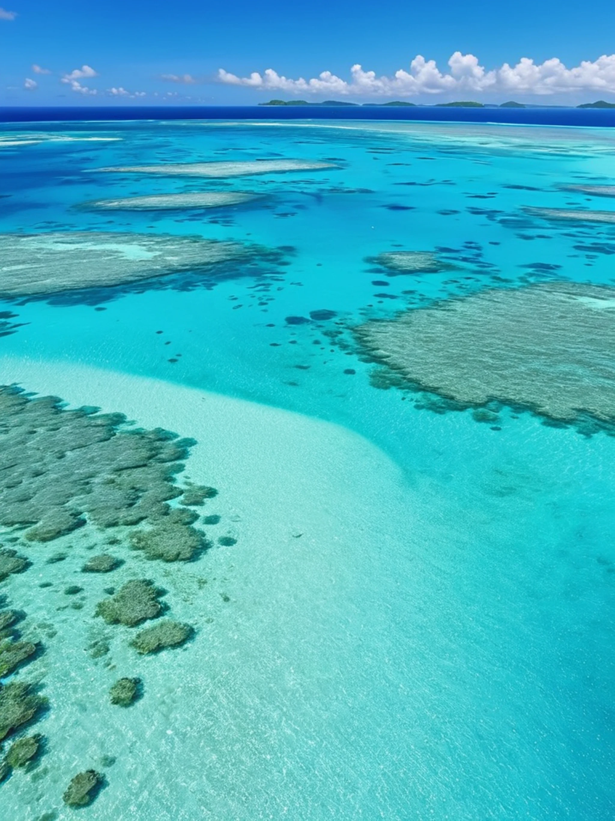 Turquoise Ocean Aerial View - free Tablet nature wallpaper for phone