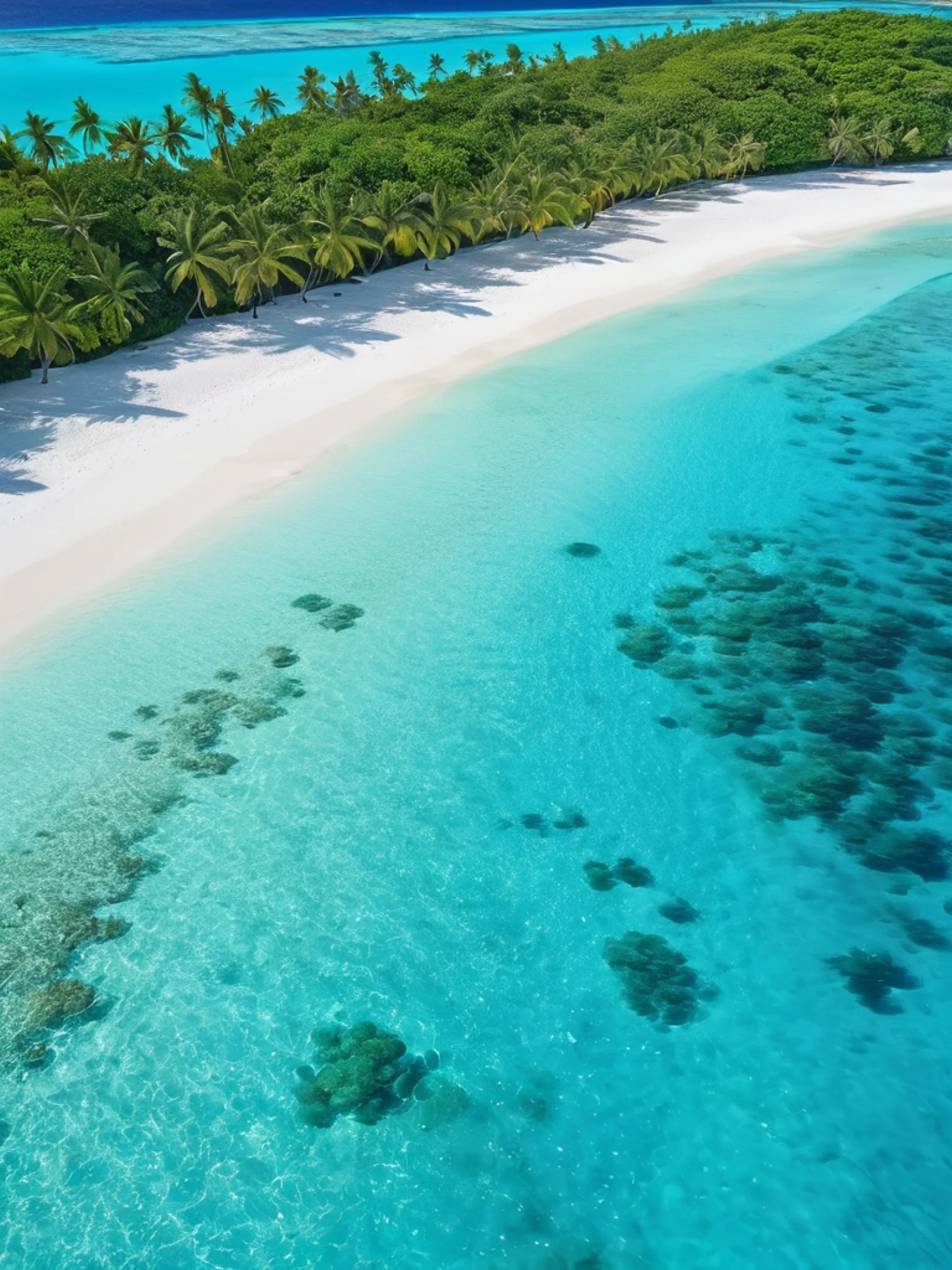 Turquoise Ocean Aerial View - free Tablet nature wallpaper for phone