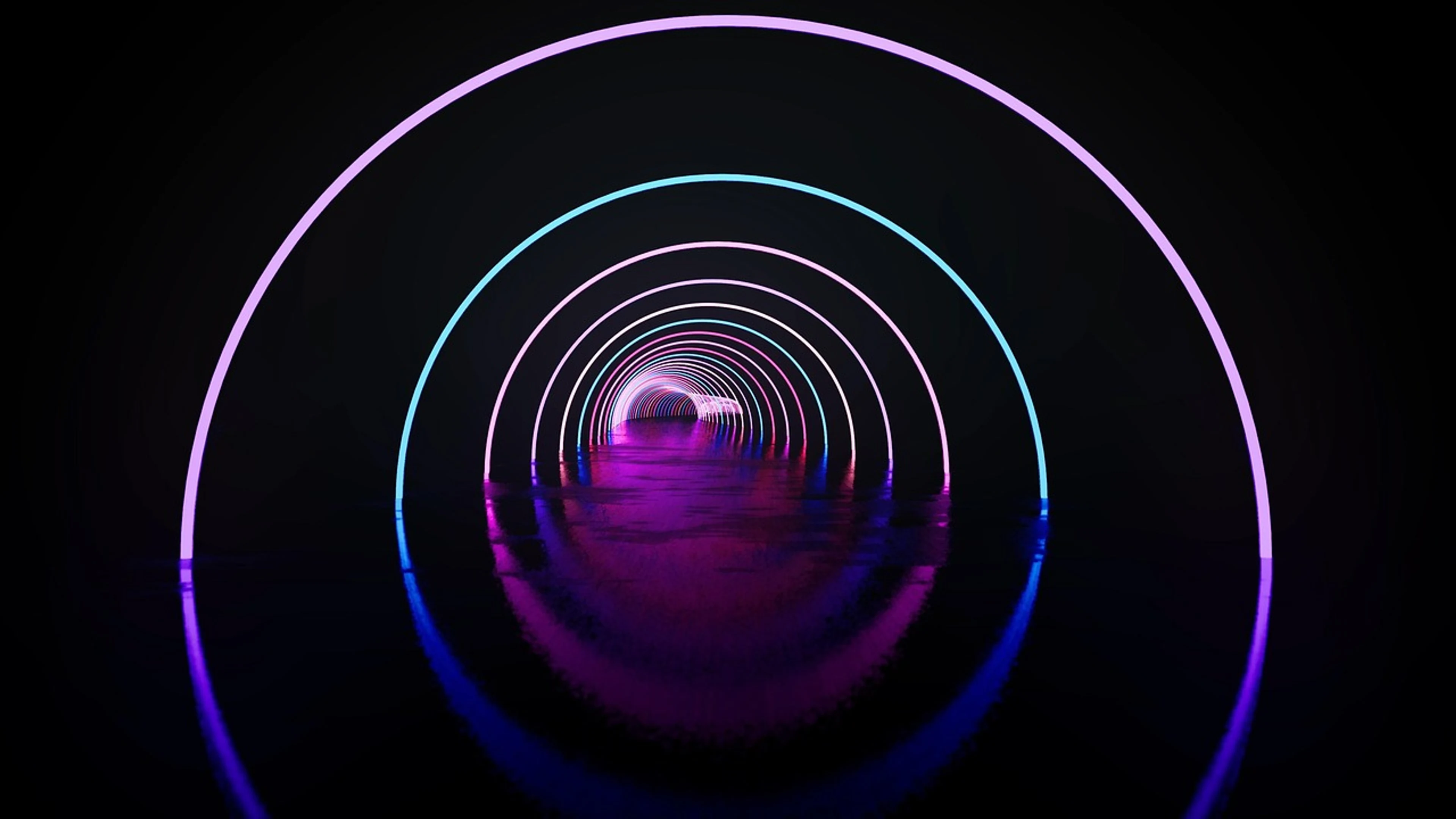 Abstract arch background - free 4K Ultra HD neon wallpaper for desktop
